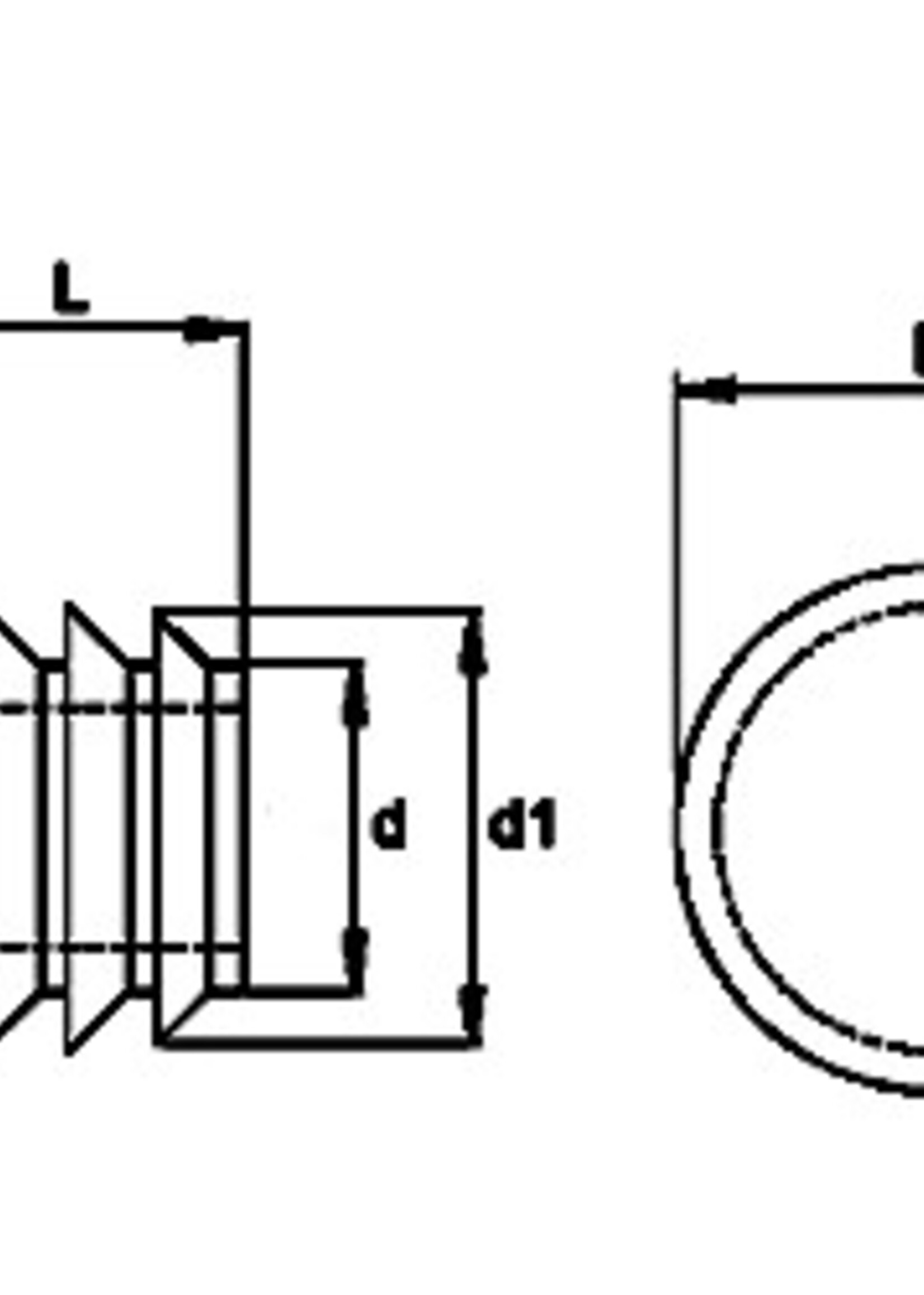 Insteekdop rond 35 mm - 10 stuks