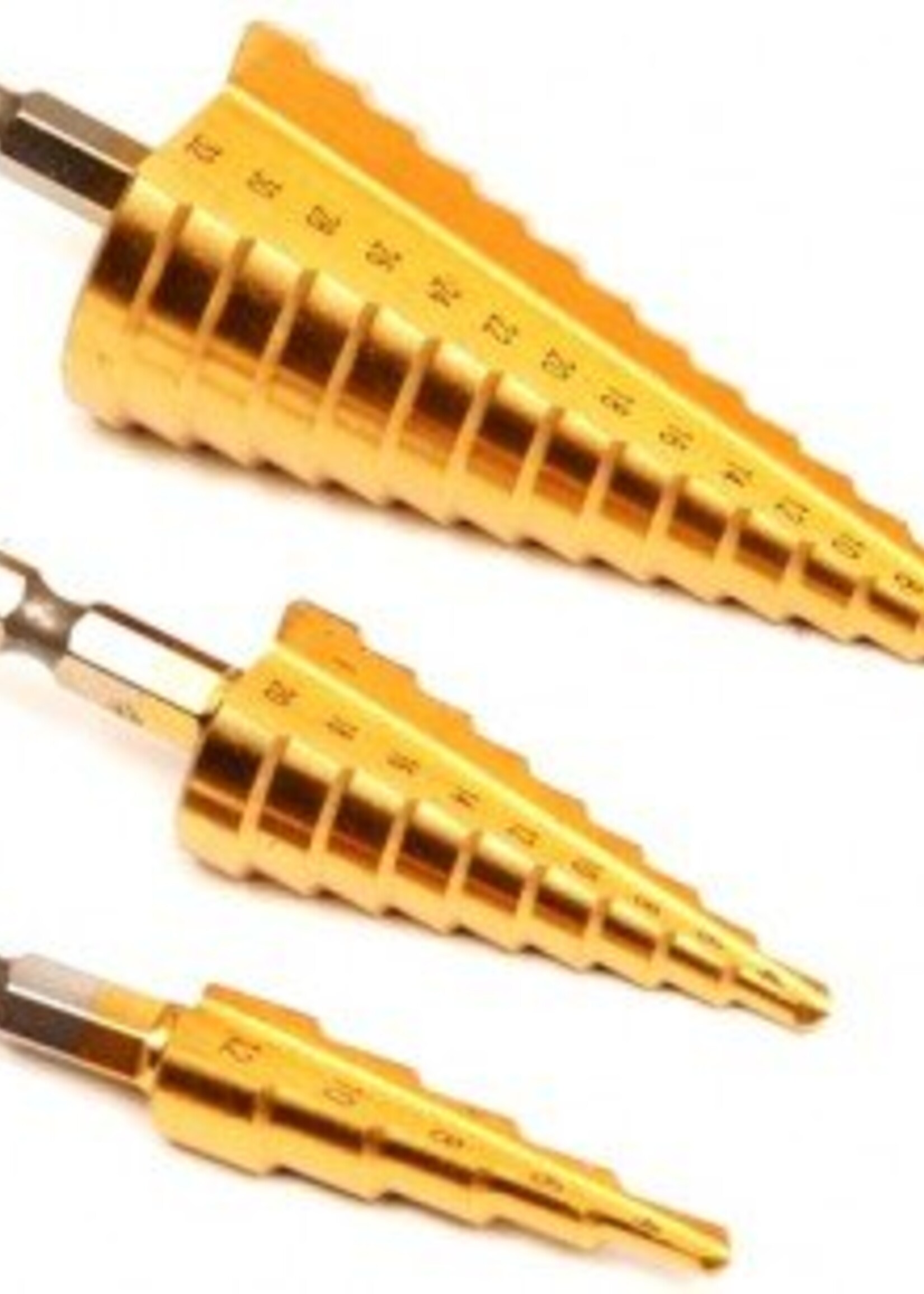 Cantonal 3 stuks stappenboren plaatfrezen met titanium coating