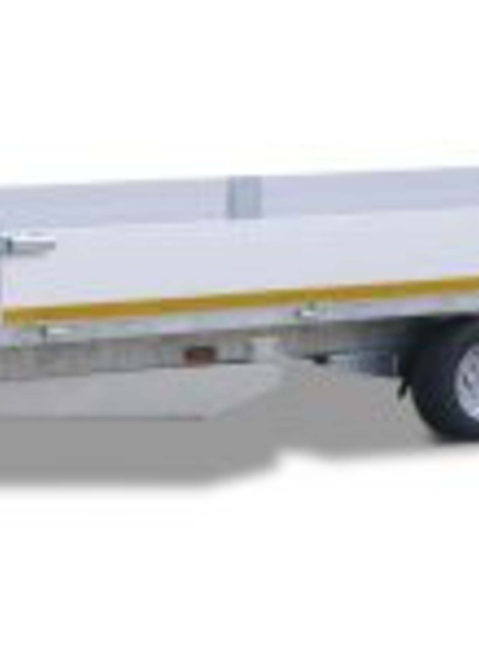 Eduard Geremde Eduard multitransporter - 606x220 cm - 3000 kg bruto laadvermogen - 63 cm laadvloerhoogte - 30 cm borden - inclusief oprijplaten en handlier