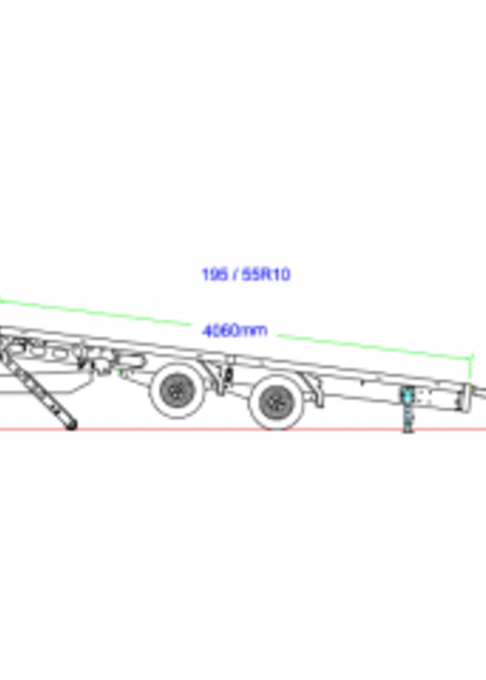 Eduard Geremde Eduard autotransporter - 506x200 cm - 3000 kg bruto laadvermogen - 63 cm laadvloerhoogte - kantelbaar met oprijplaten - vlak