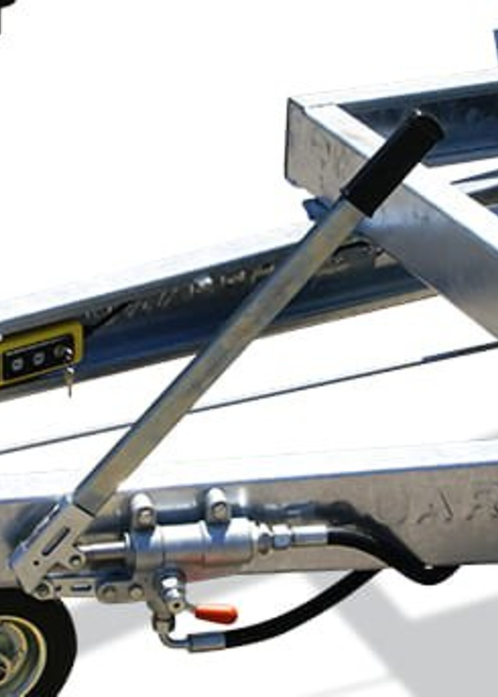 Eduard Geremde Eduard achterwaartse kipper - 256x150 cm - 2000 kg bruto laadvermogen - elektrisch, extern laden  met een afstandsbediening en een handpomp - 72 cm laadvloerhoogte