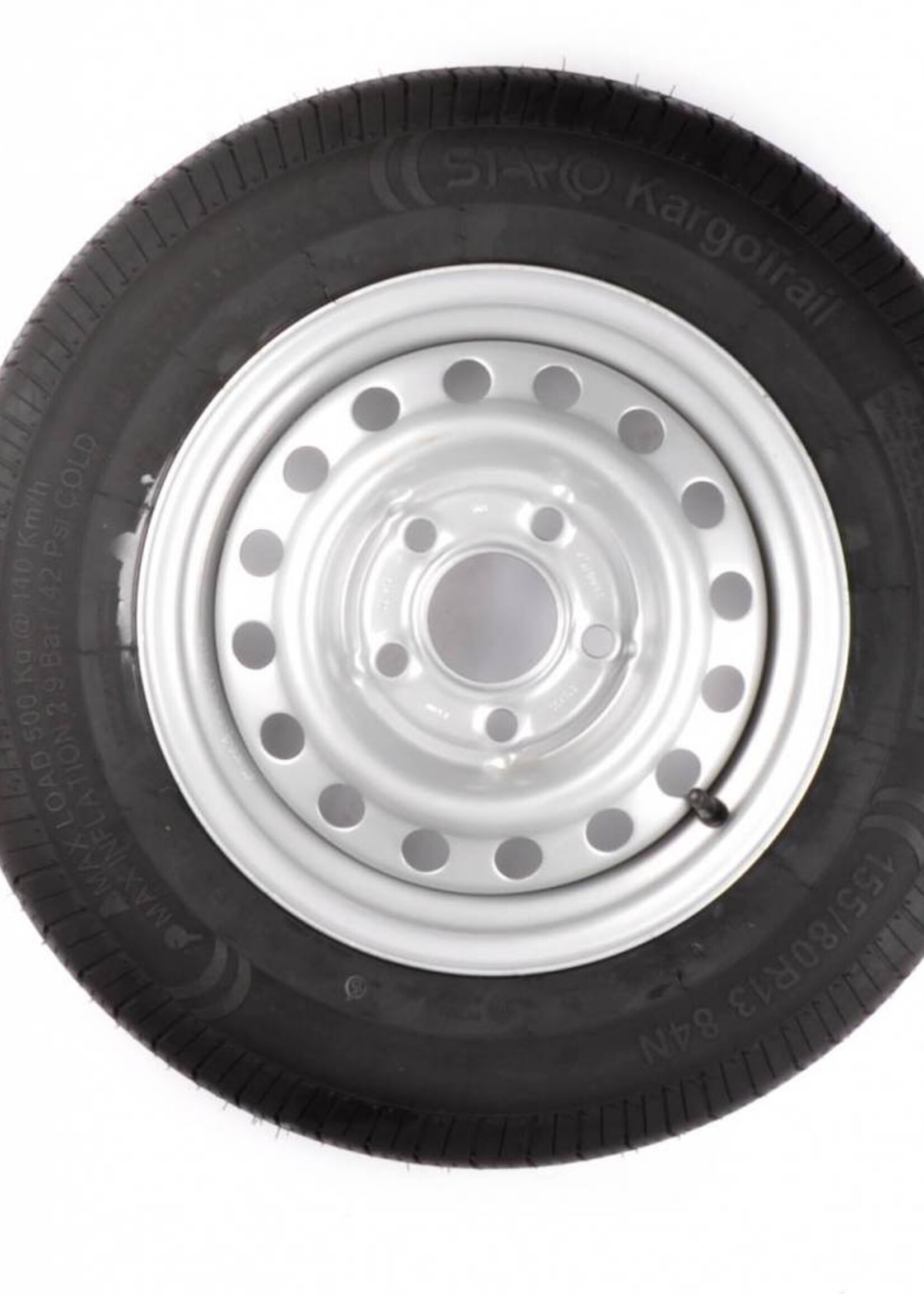Kargotrail Compleet wiel 165/70R13 band + velg - mercedes steek 5x112 - draagvermogen 437 kg - 67 mm naafdiameter