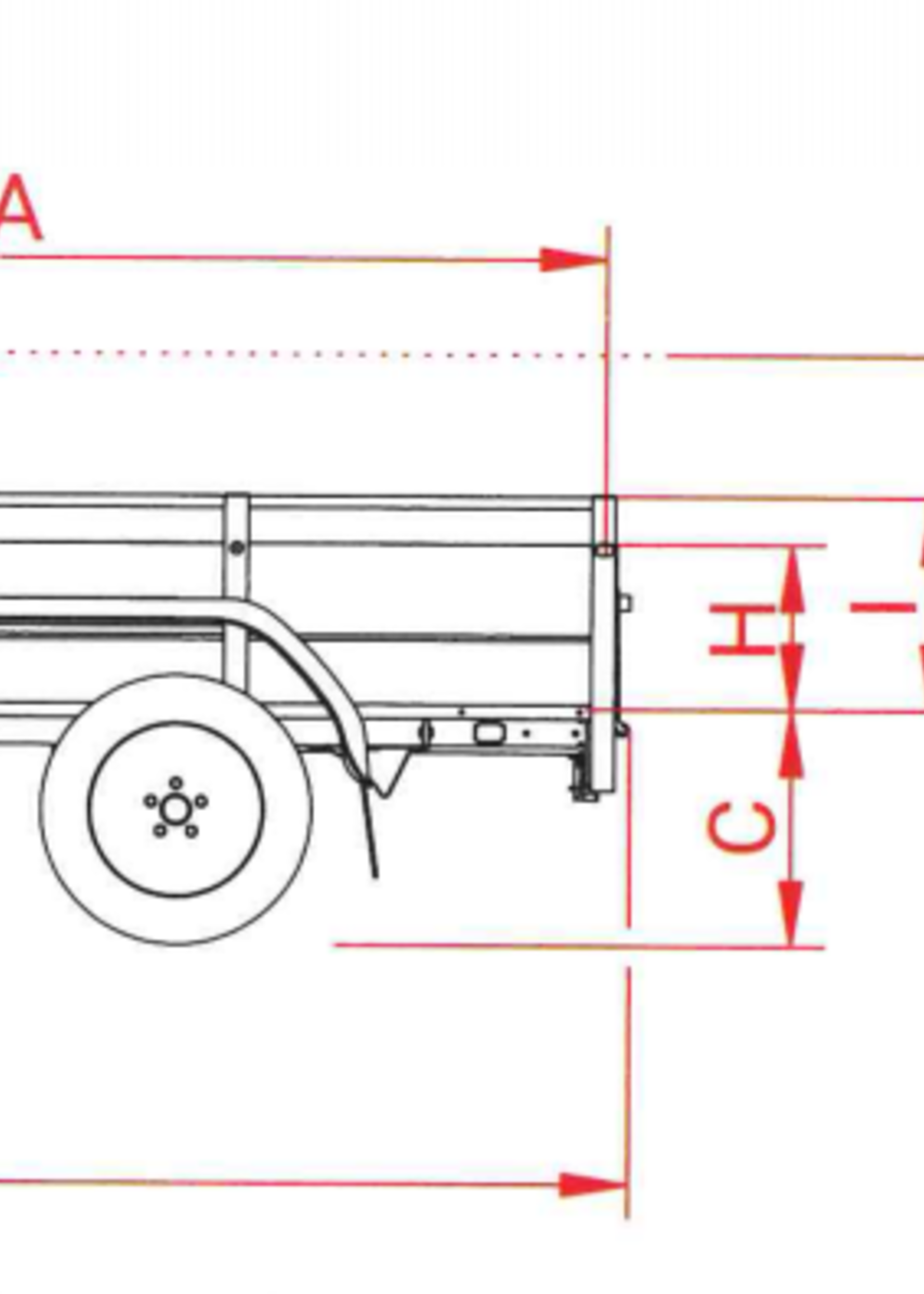 Anssems Anssems BSX 1350 bakwagen - 1350 kg bruto laadvermogen - 251x130 cm laadoppervlak - geremd