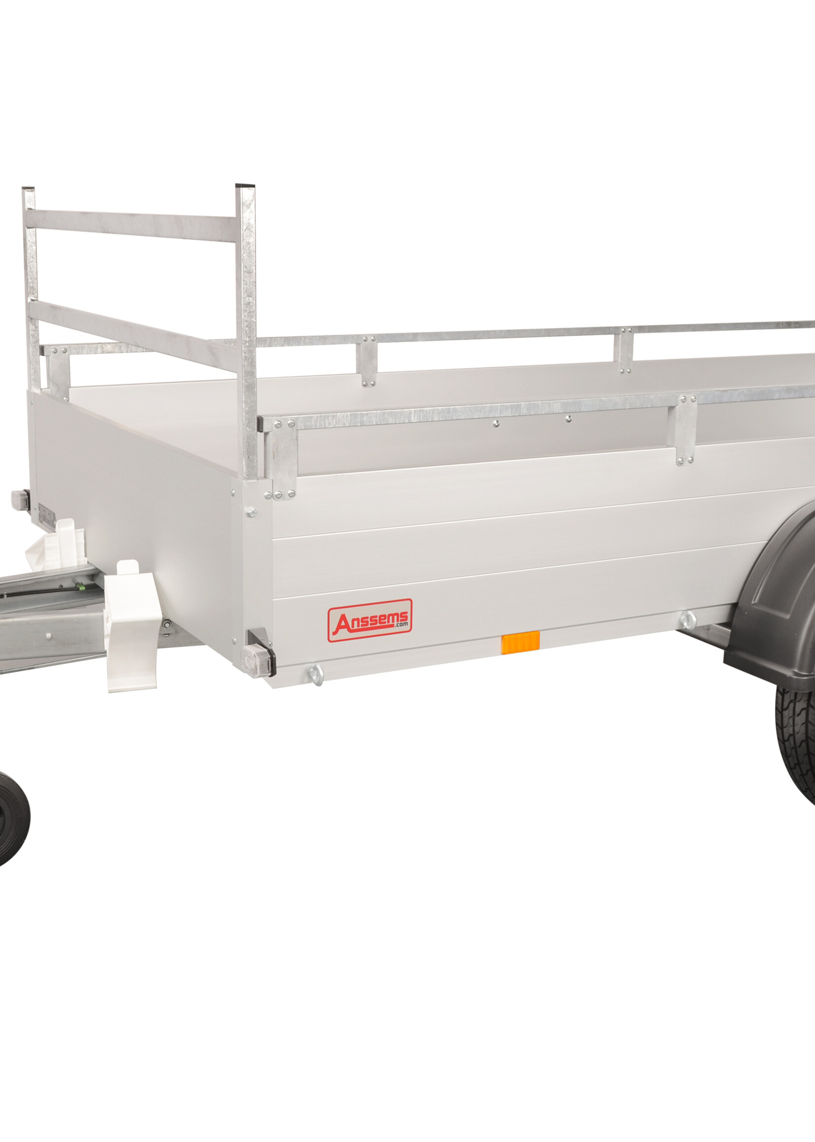 Anssems Anssems GTB 1200 R bakwagen - 1200 kg bruto laadvermogen - 251x126 cm laadoppervlak - geremd - inclusief reling en voorrek
