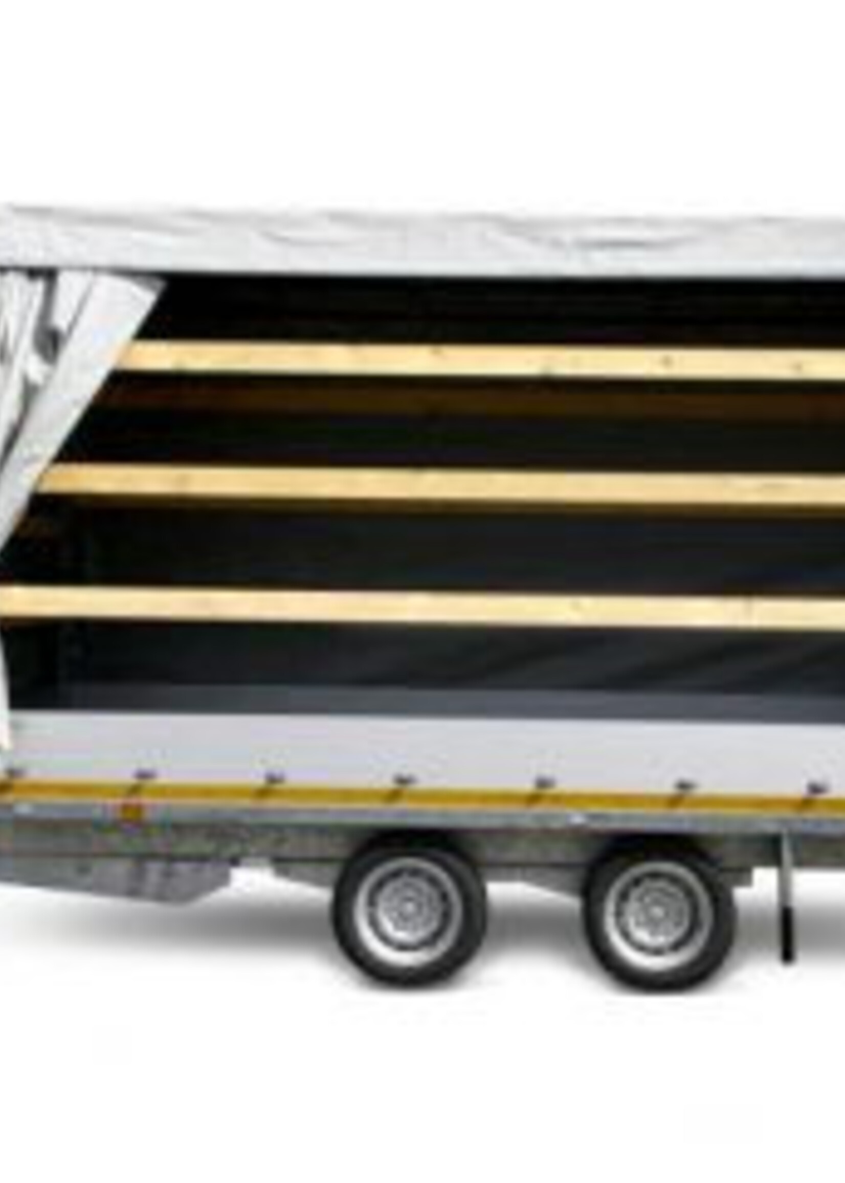 Eduard Geremde Eduard Multitransporter - 406x200 2700 kg bruto laadvermogen - 56 cm laadvloerhoogte - 30 cm borden - inclusief oprijplaten en handlier