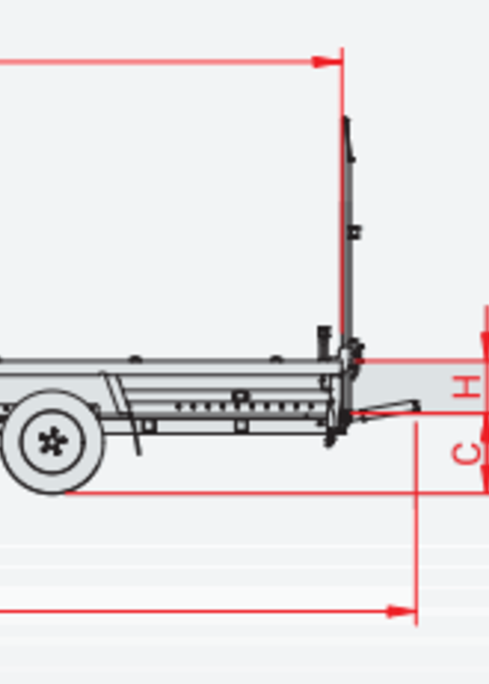 Hulco Hulco TERRAX -3 3500 machinetransporter - 3500 kg bruto laadvermogen - machinetransporter - 394x180 cm laadoppervlak - geremd