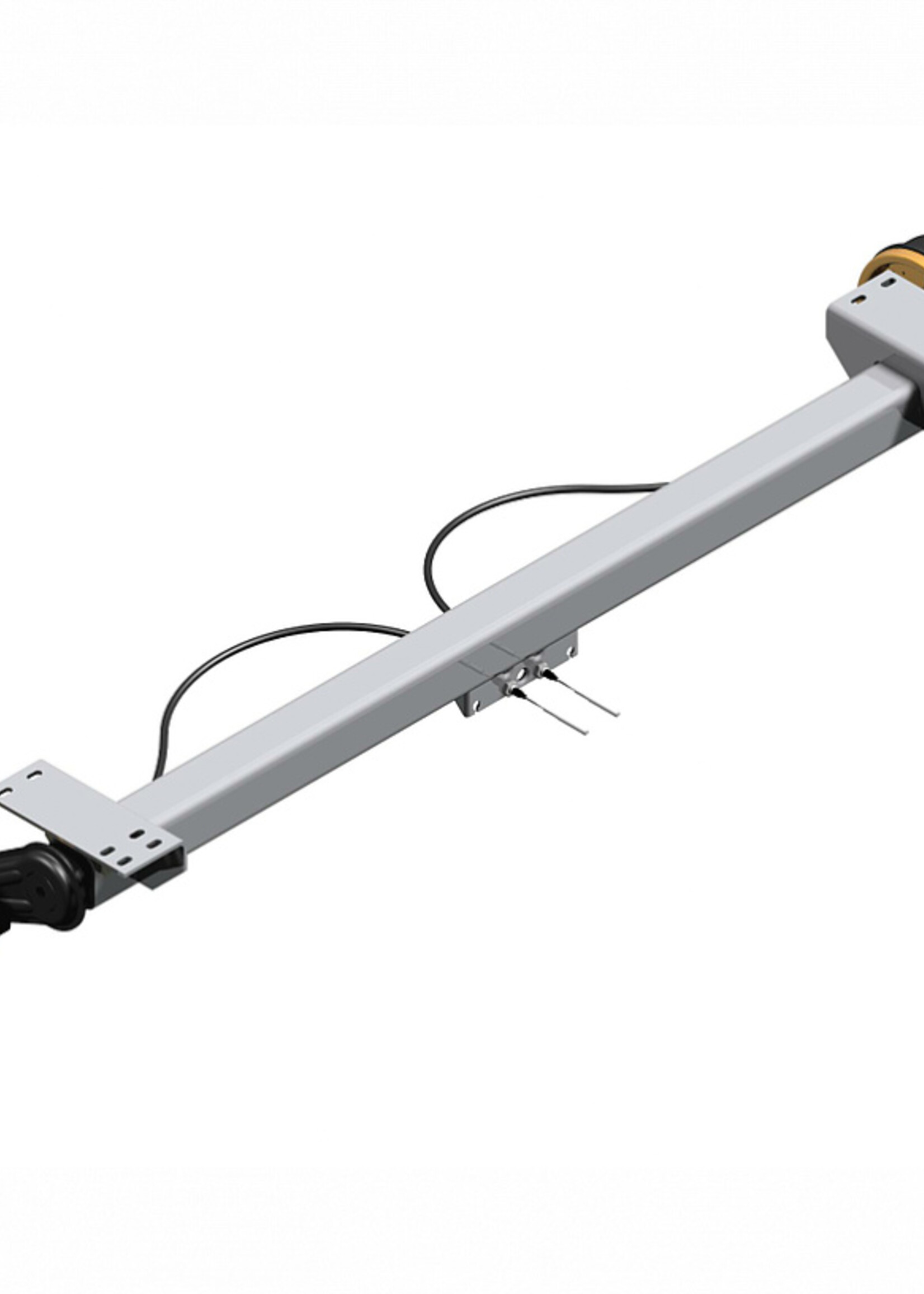 Knott Waterproof/waterdichte geremde torsie as - 1500 kg - padmaat 1300 mm - flensmaat 1750 mm - 5 gats