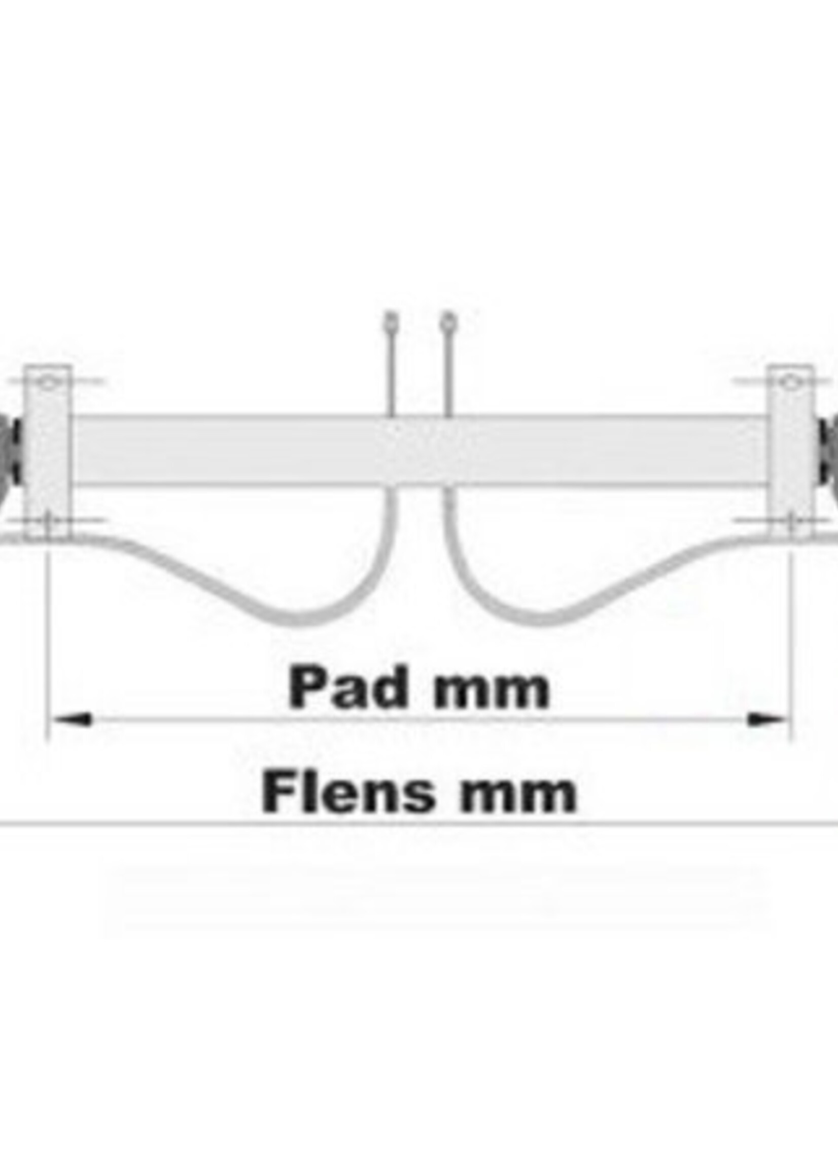 Knott Geremde torsie as - 750 kg - padmaat 1250 mm - flensmaat 1620 mm - 4 gats