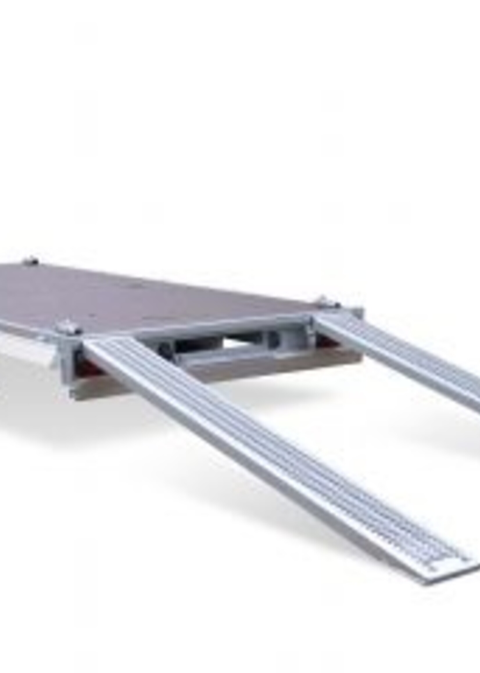 Eduard Geremde Eduard multitransporter - 406x200 cm - 3000 kg bruto laadvermogen - 63 cm laadvloerhoogte - 10 cm borden - inclusief oprijplaten en handlier