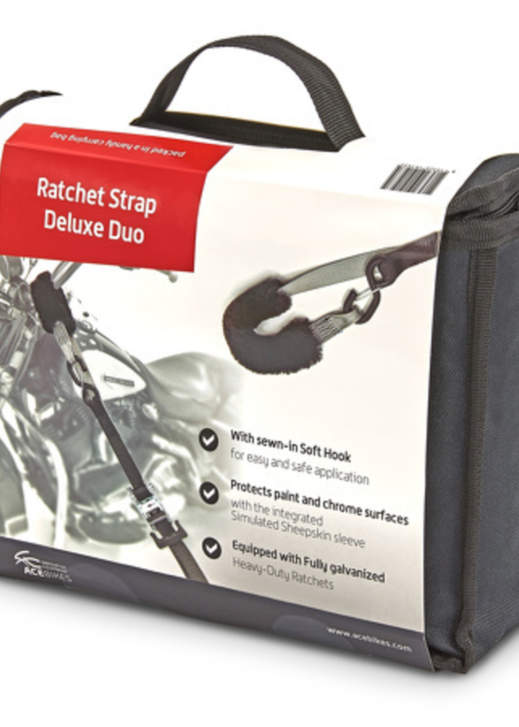 Acebikes Acebikes Ratchet Strap Deluxe Duo - 900 daN - 197x3,5 cm - spanbanden voor motorstuur