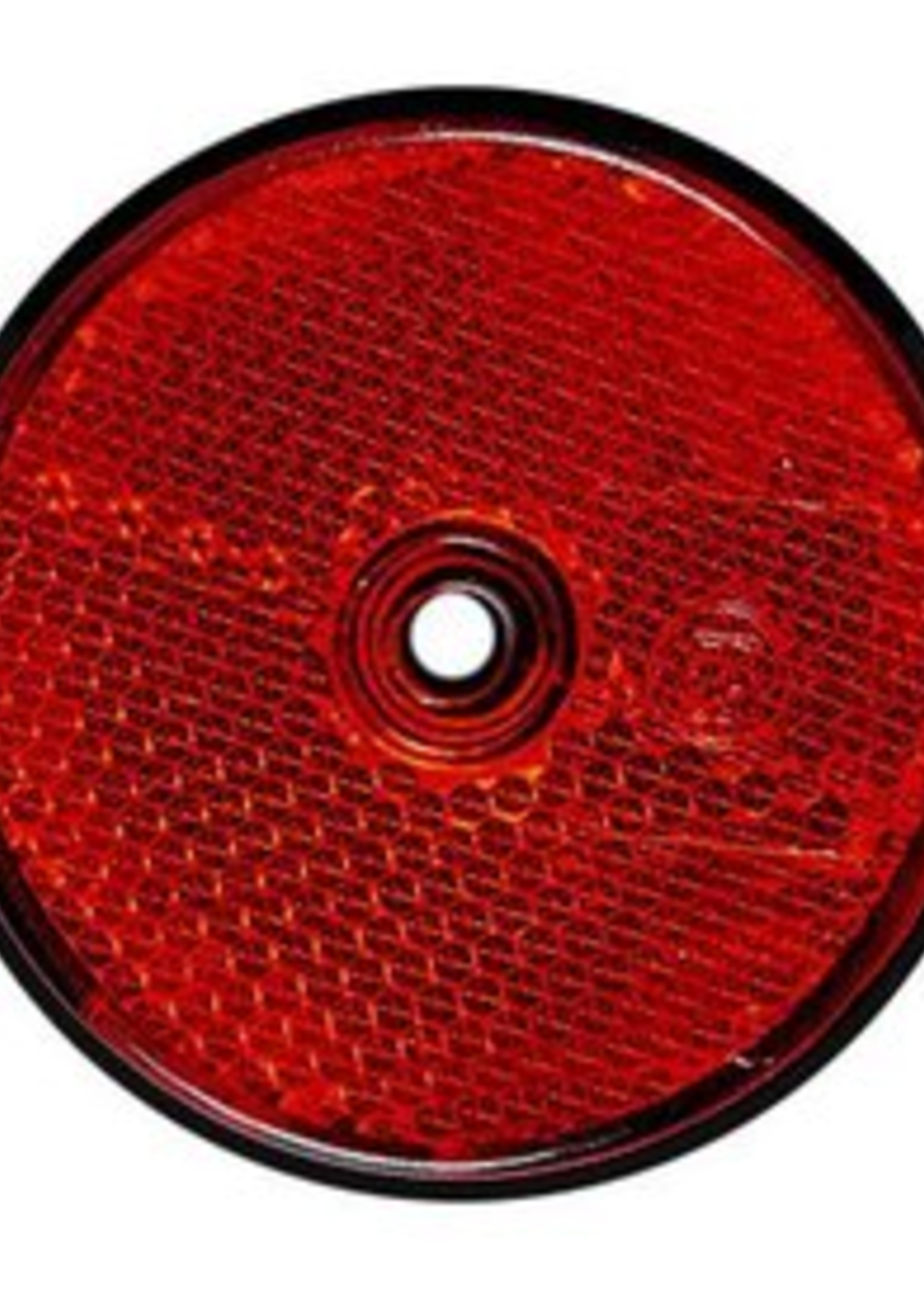 Cantonal Rode reflector 60 mm schroefgaten rond - 2 stuks