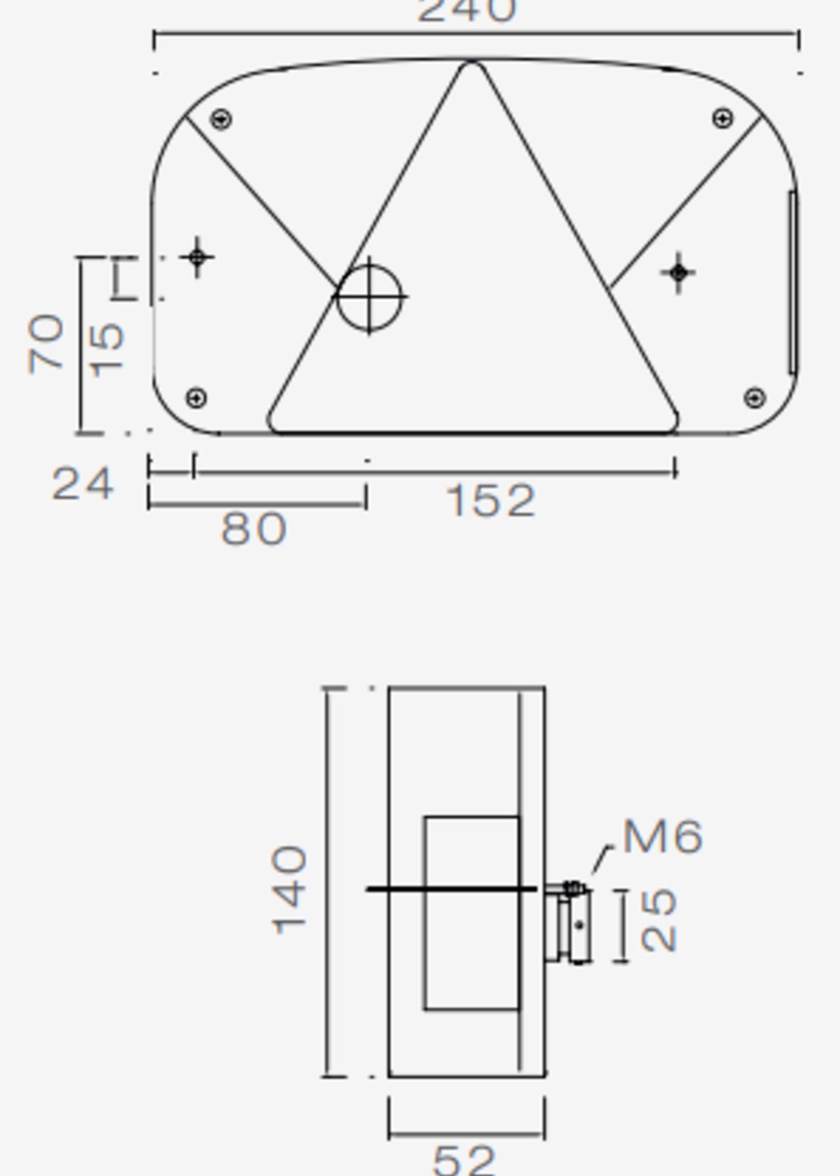 Aspock Aspock Multipoint 2 - Achterlicht - 24-7000-007 - 5 polig - Links