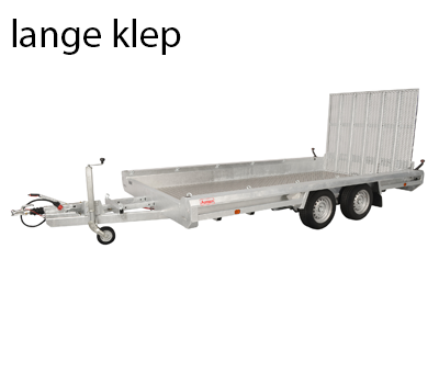 Hulco trailers Hulco TERRAX-2 3000 LK - 3000 kg bruto laadvermogen - machinetransporter - 394x180 cm laadoppervlak - geremd