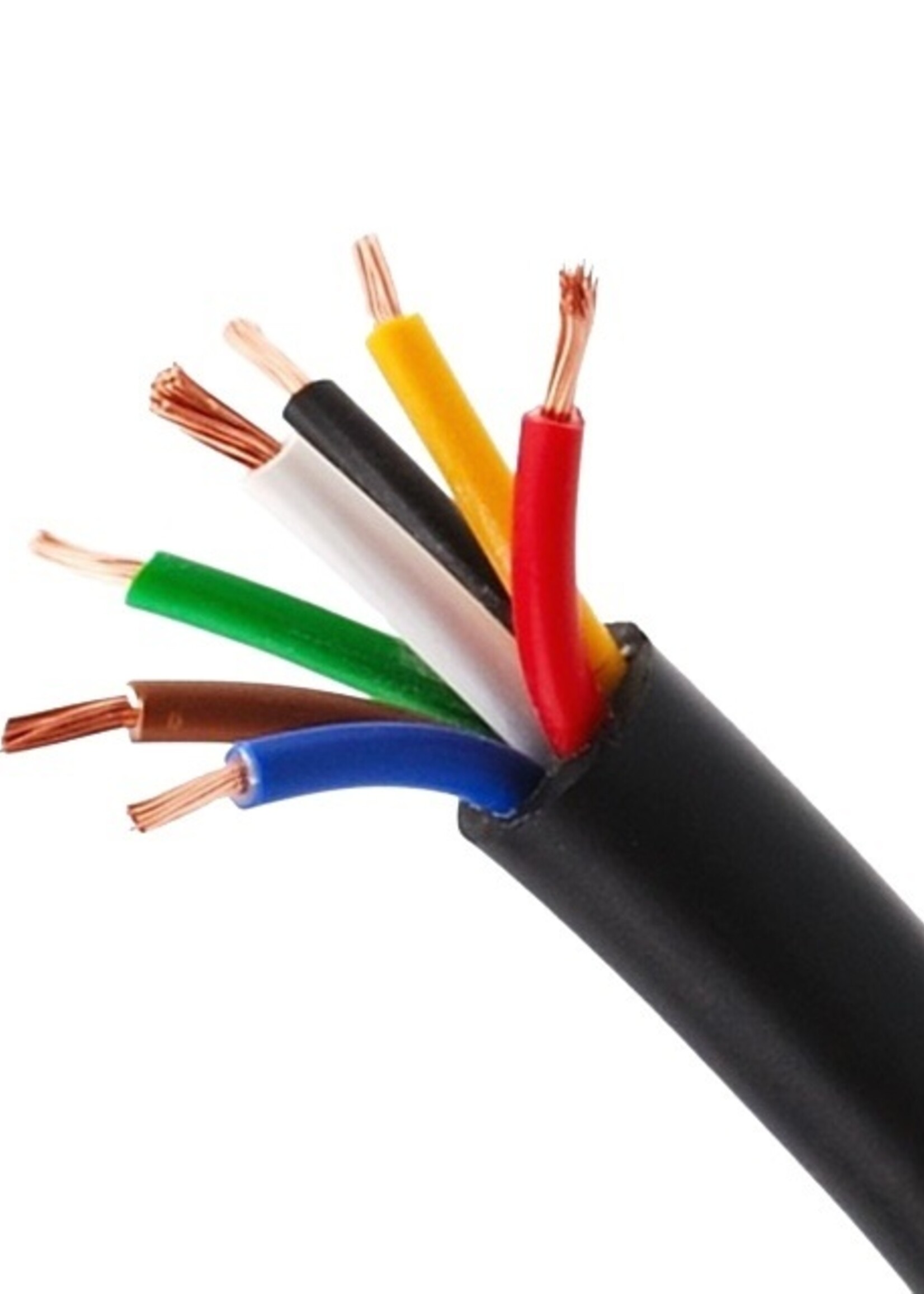 Cantonal Kabel 7-aderig (1,00 mm²) - per meter - geschikt voor aanhangers, caravans en vouwwagens