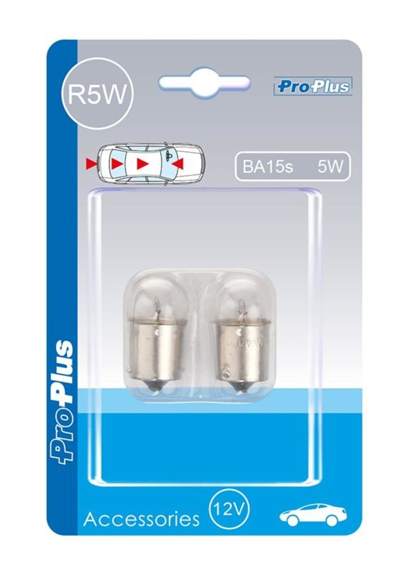 ProPlus 2x bol bajonet - 12V - 5W - BA15s