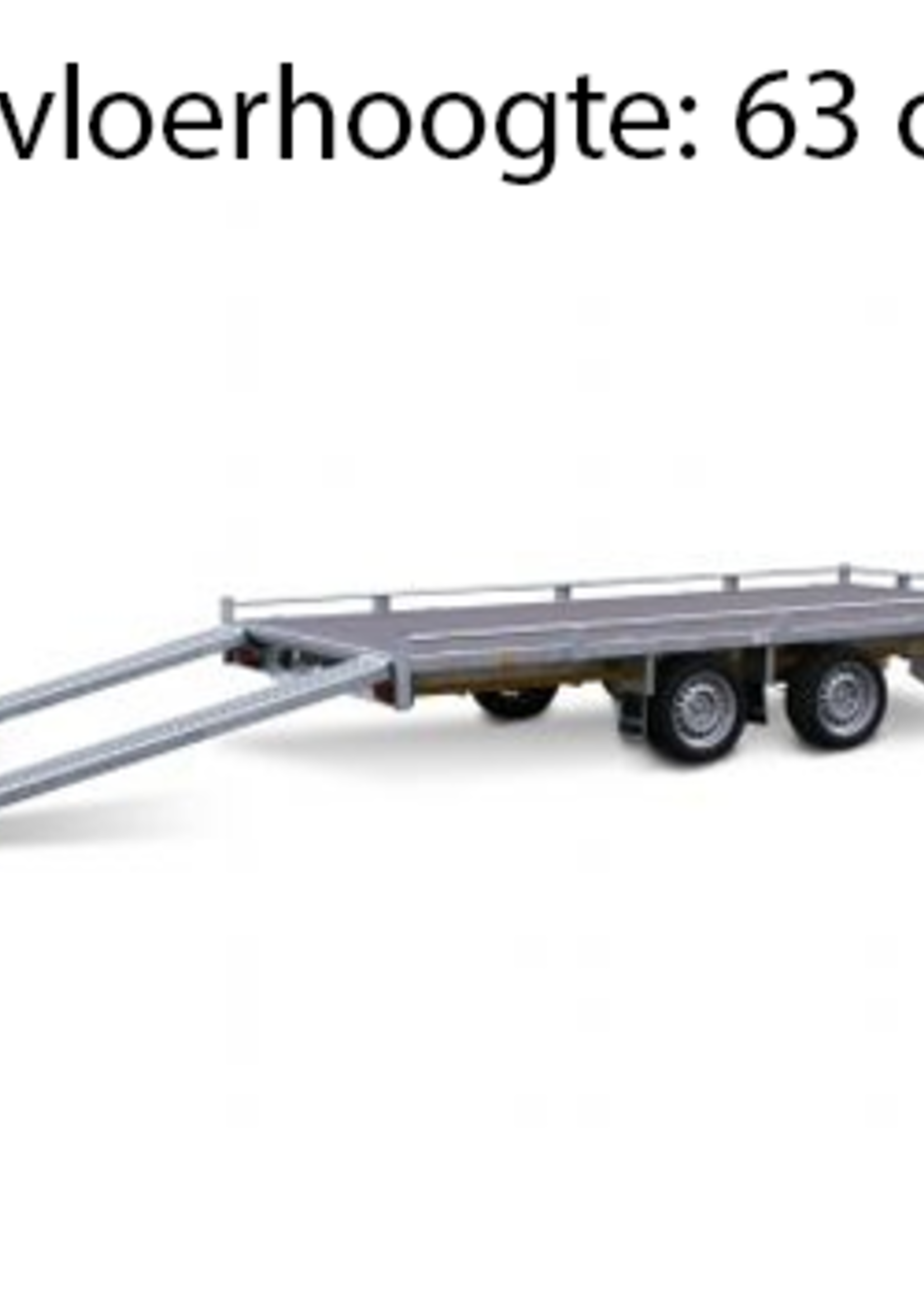 Eduard Geremde Eduard autotransporter - 406x200 cm - 3500 kg bruto laadvermogen - 63 cm laadvloerhoogte - 10 cm hoge reling - inclusief lier en oprijplaten