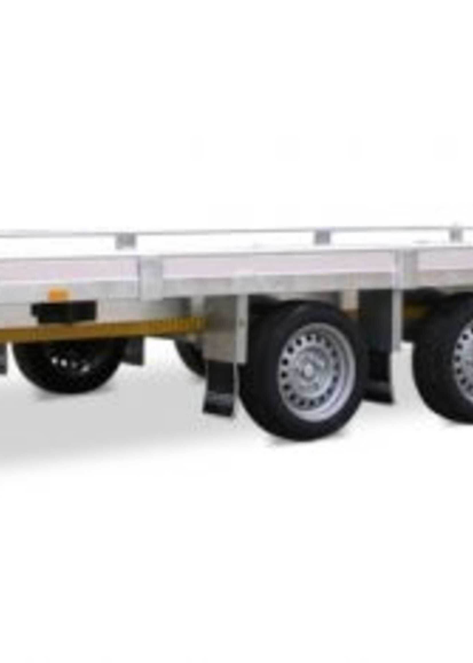 Eduard Geremde Eduard autotransporter - 406x200 cm - 3500 kg bruto laadvermogen - 63 cm laadvloerhoogte - 10 cm hoge reling - inclusief lier en oprijplaten