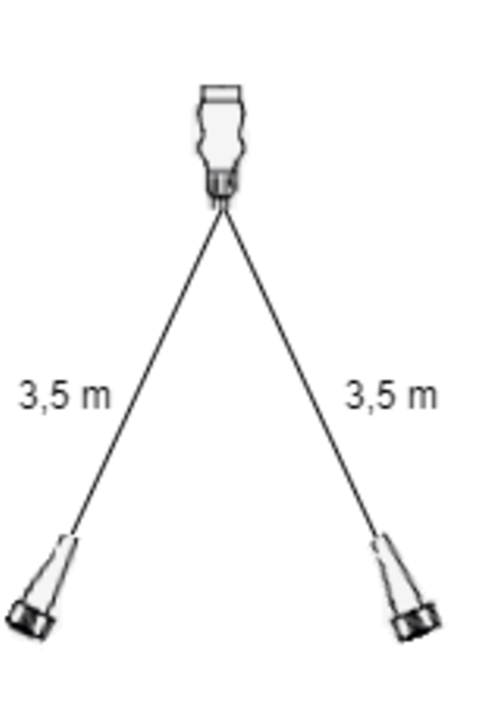 Radex Radex hoofdkabel - 3,5 meter lang - 7-polig - voorzien van 2x 5-polige connector