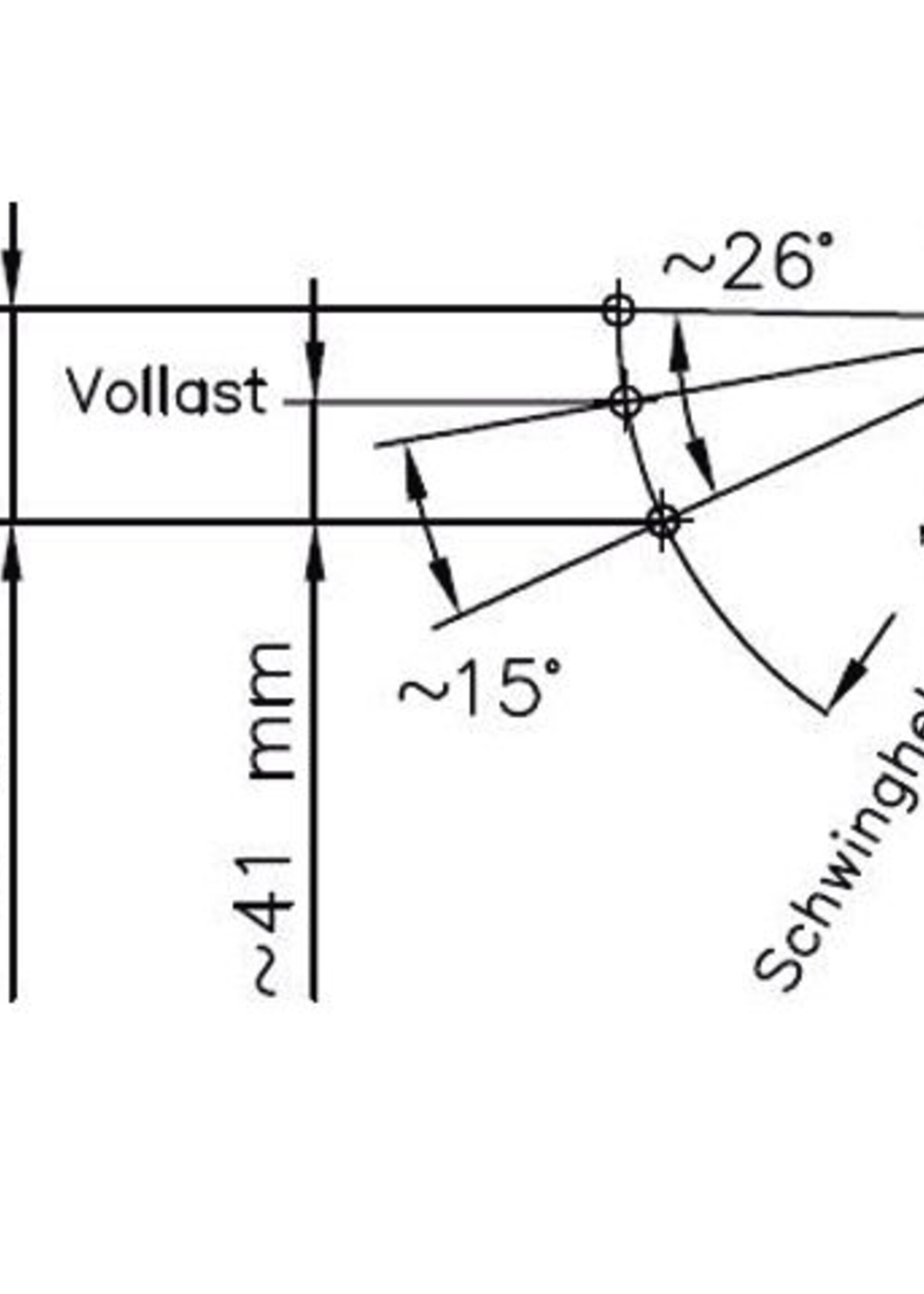 Knott Geremde torsie as - 750 kg - padmaat 1000 mm - flensmaat 1450 mm - 4 gats