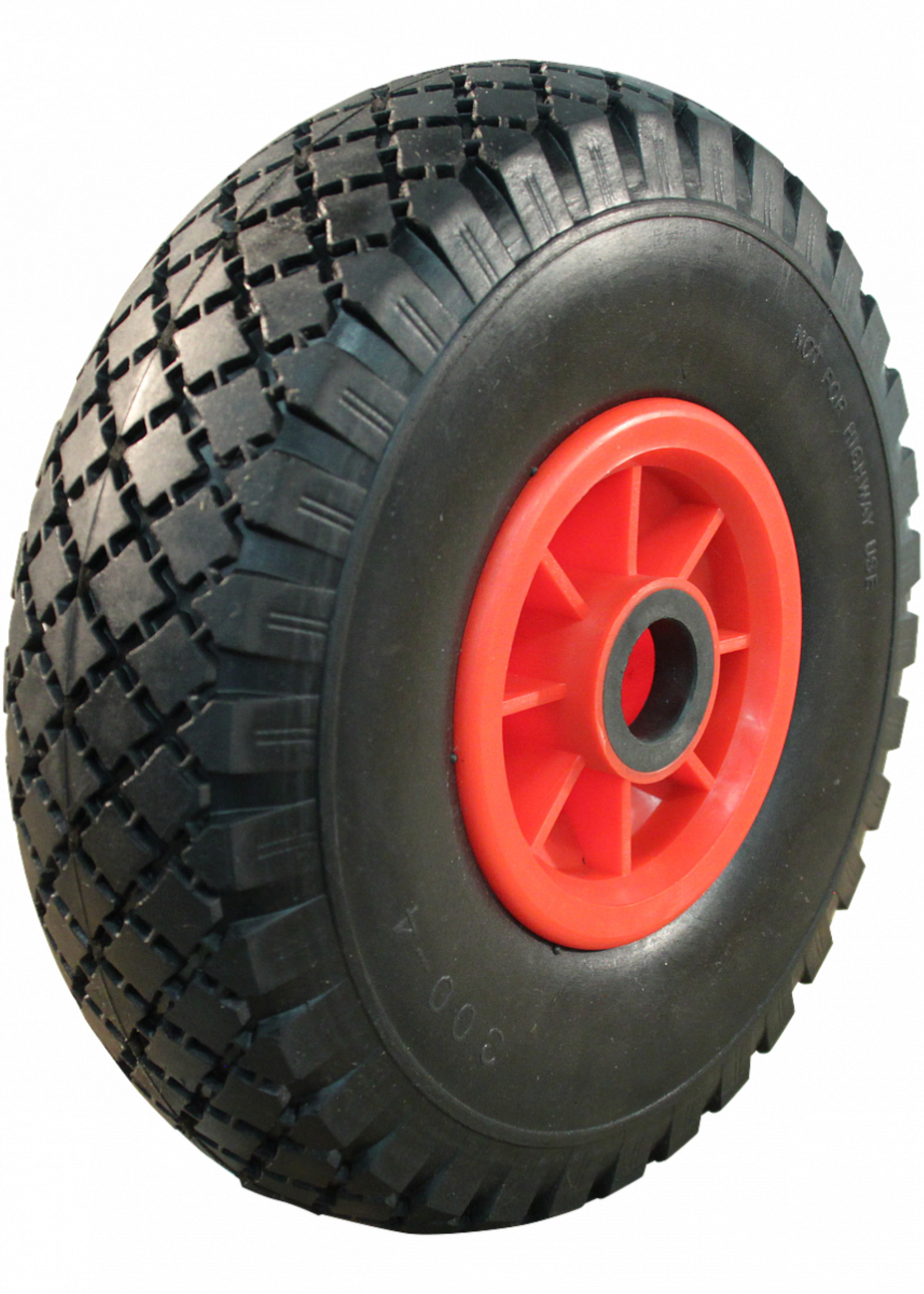 Cantonal 3.00-4 steekwagenwiel - anti-lek en kunststof velg - 125 kg maximale belasting - 25 mm asgat/naafdiameter - inclusief rollager