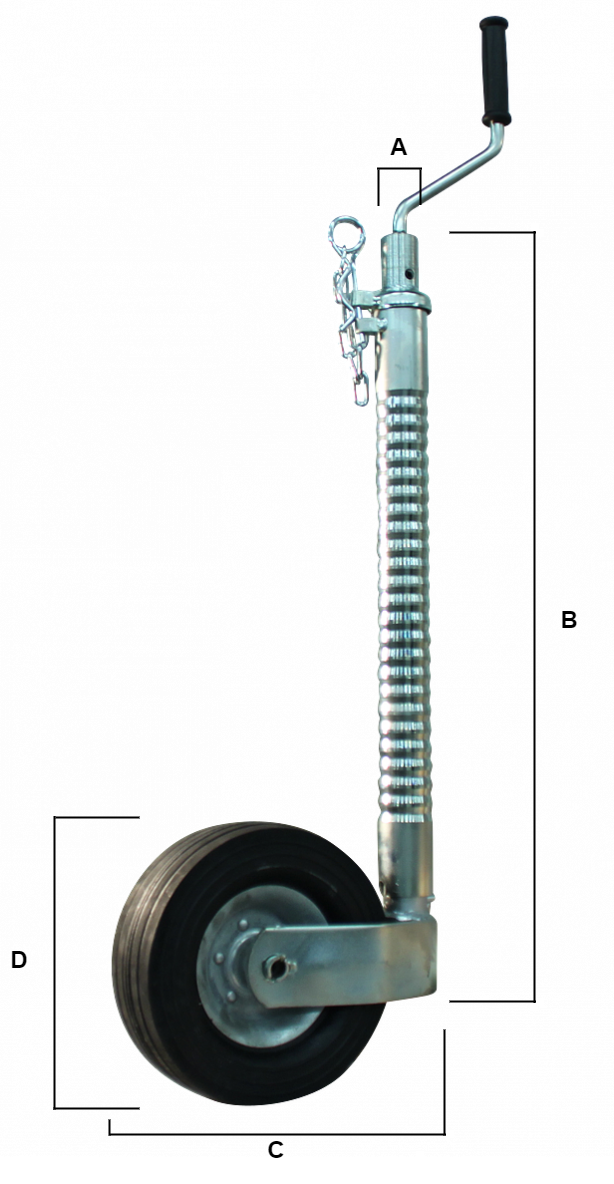 Ifor Williams neuswiel - 48 mm - geribbeld - 250 kg - stalen velg