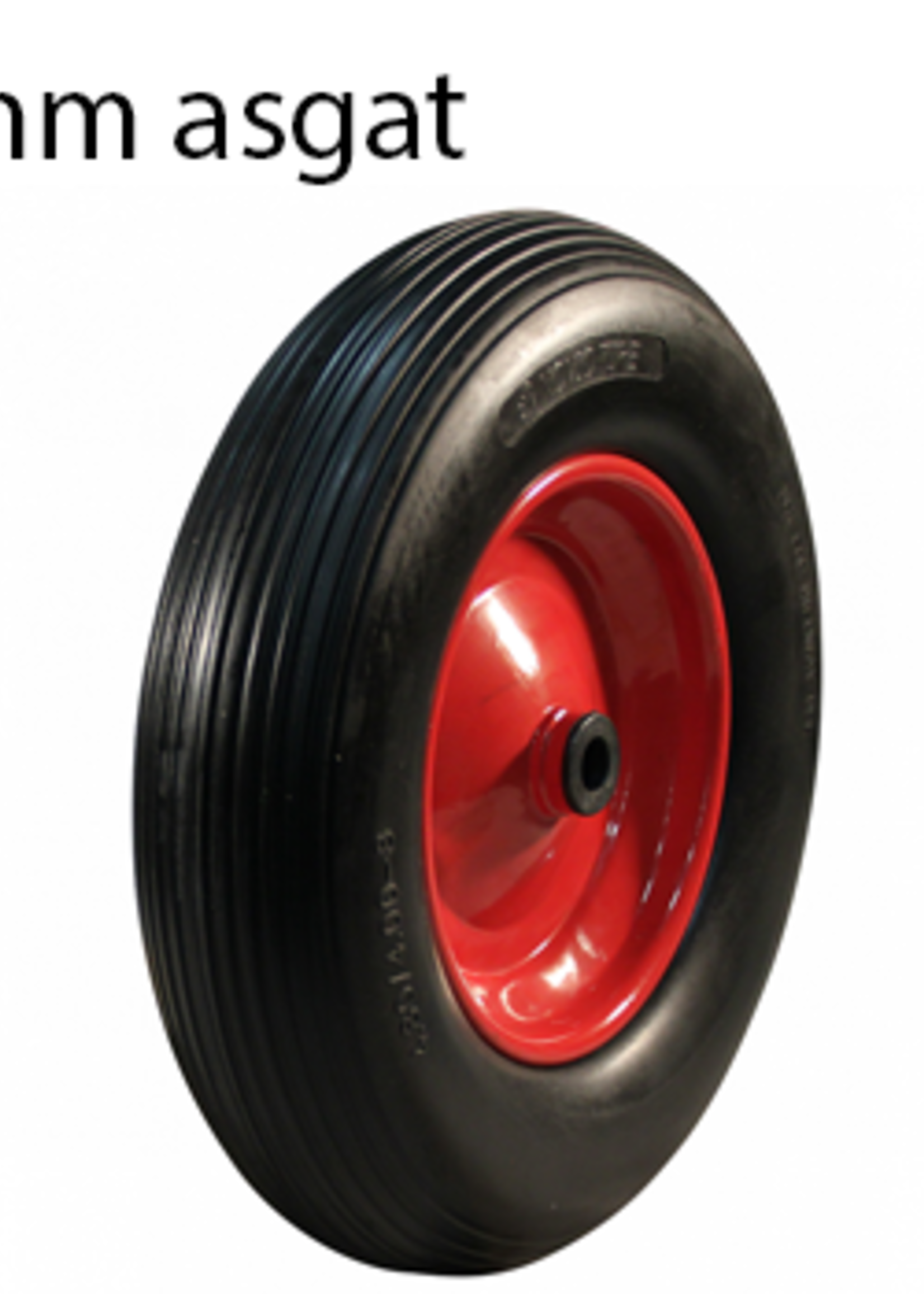 Cantonal 4.00-8 kruiwagenwiel - Anti-lek met stalen velg - 200 kg maximale belasting - 25 mm asgat/naafdiameter - inclusief rollager