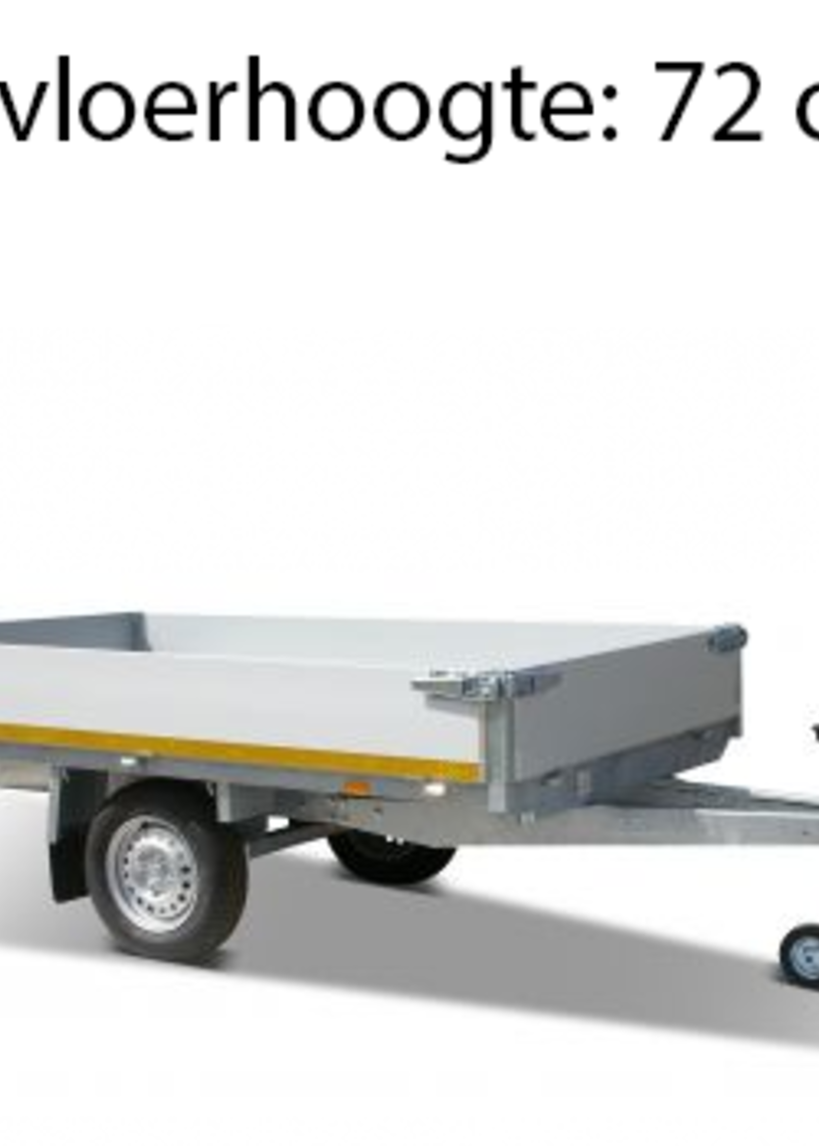 Eduard Ongeremde Eduard plateauwagen - 310x160 cm - 750 kg bruto laadvermogen - 72 cm laadvloerhoogte - 30 cm borden