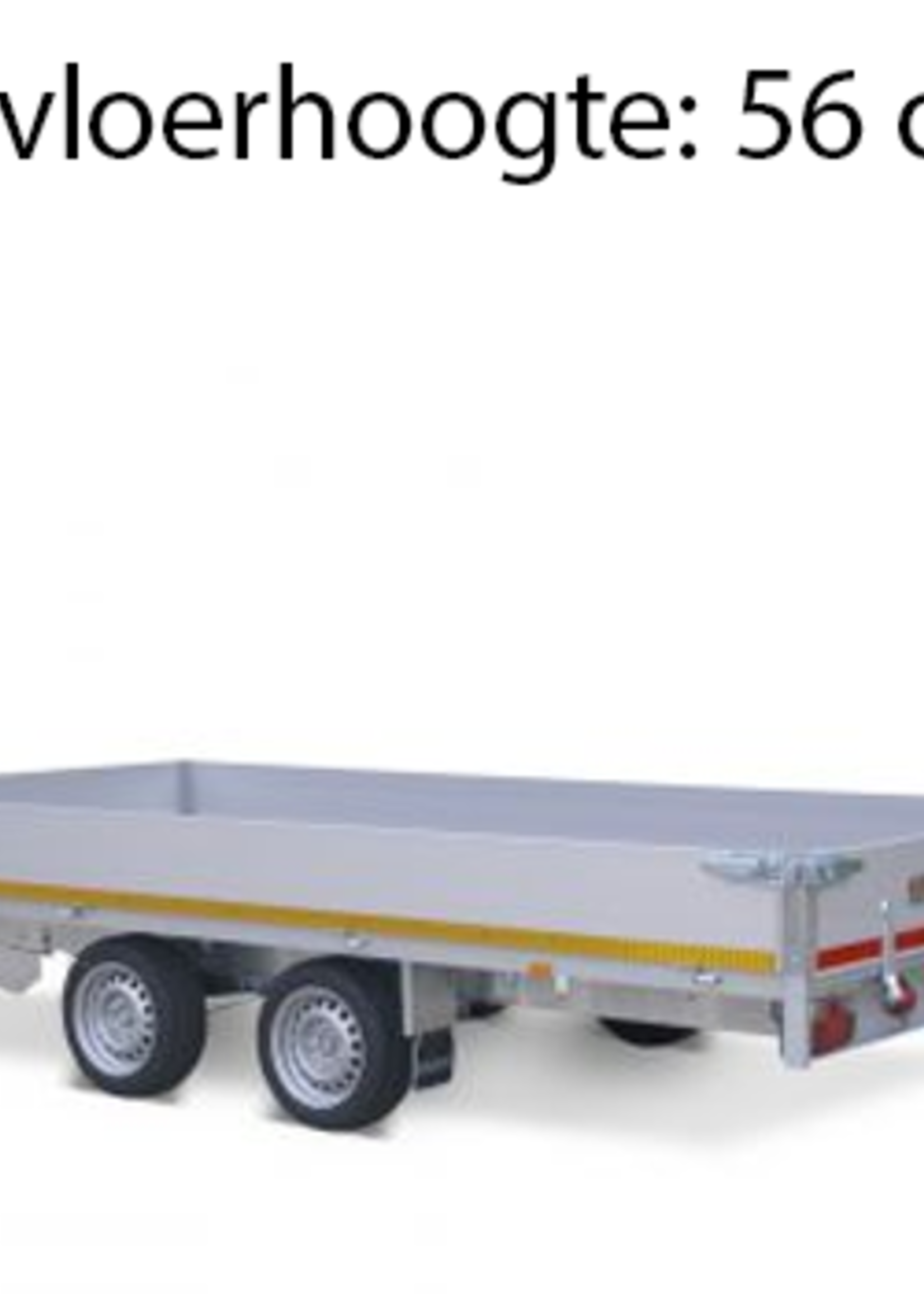 Eduard Geremde Eduard plateauwagen - 406x200 cm - 2000 kg bruto laadvermogen - 56 cm laadvloerhoogte - 30 cm borden