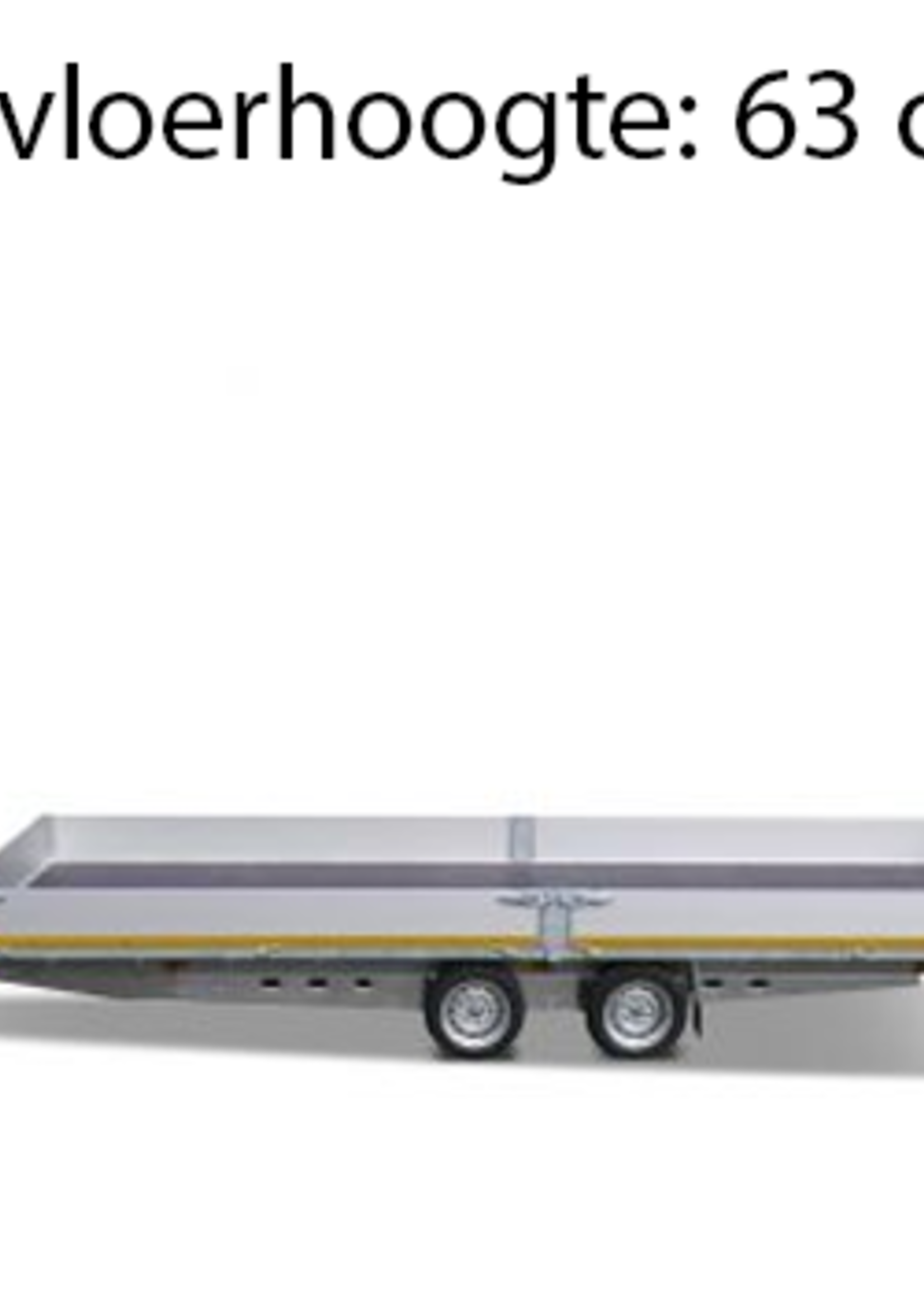 Eduard Geremde Eduard plateauwagen - 606x220 cm - 3500 kg bruto laadvermogen - 63 cm laadvloerhoogte - 30 cm borden