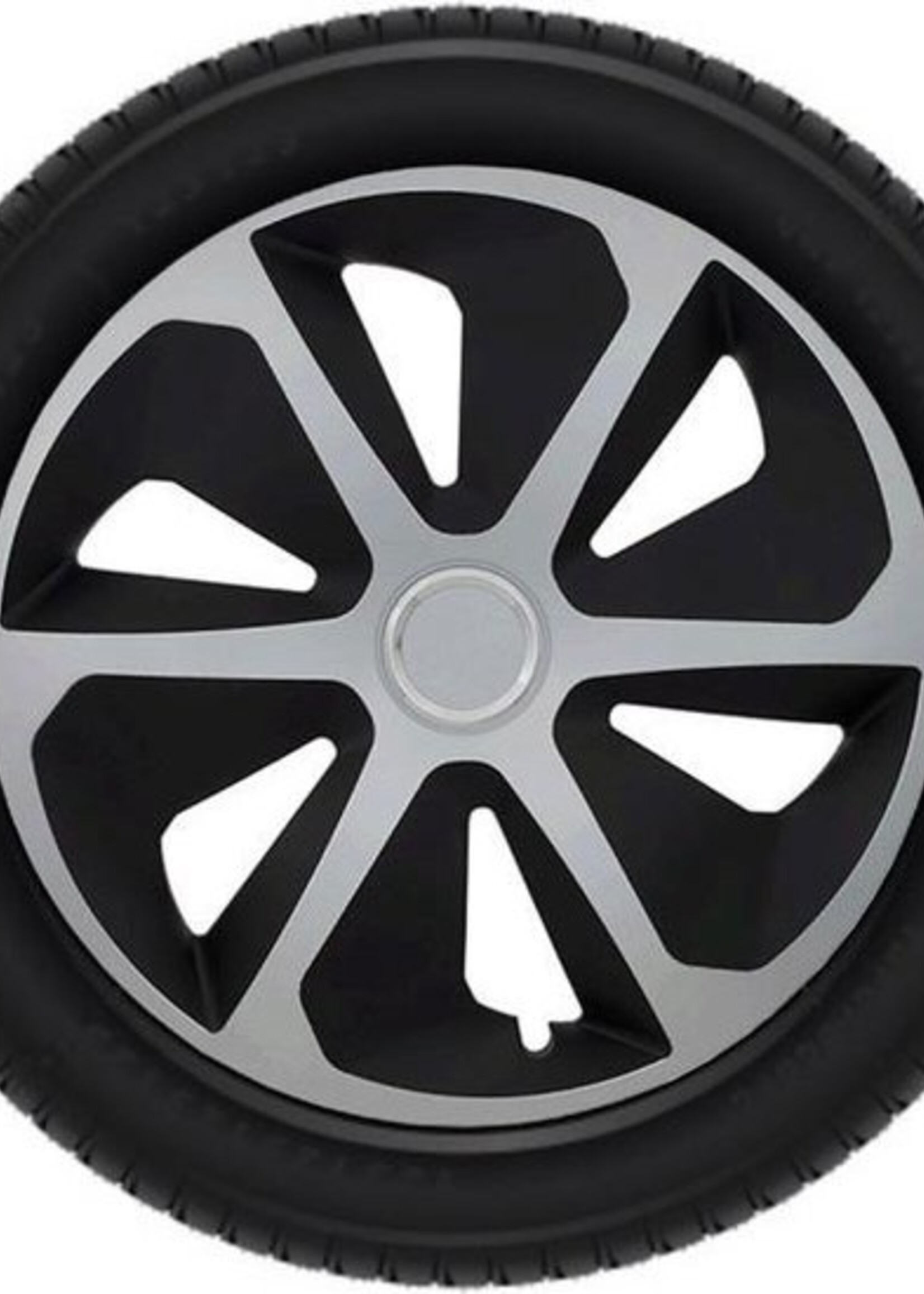 Cantonal Wieldoppenset roco 4 Stuks voor 13 Inch velgen - zilver/zwart