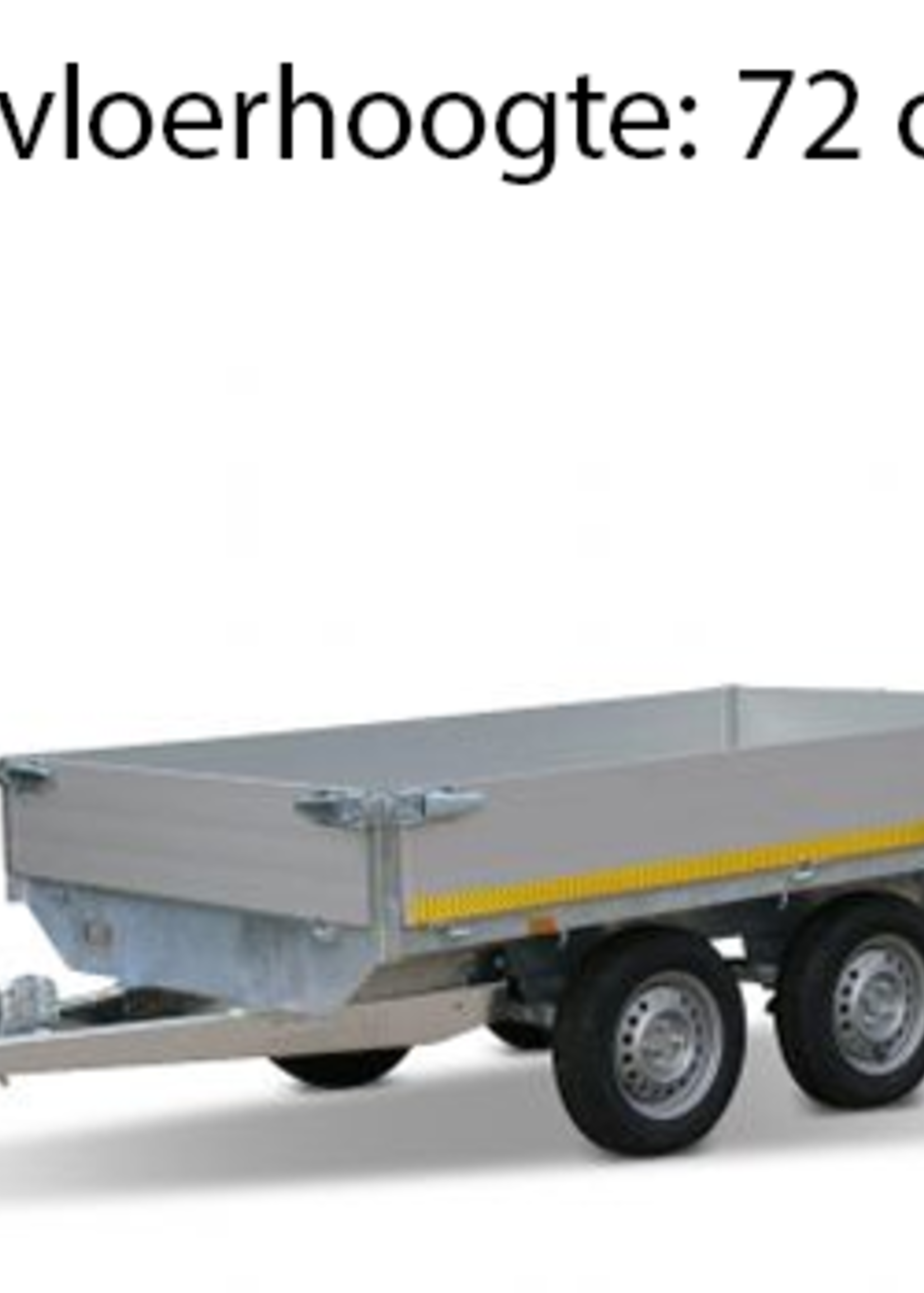 Eduard Geremde Eduard plateauwagen - 256x150 cm - 2000 kg bruto laadvermogen - 72 cm laadvloerhoogte - 30 cm borden