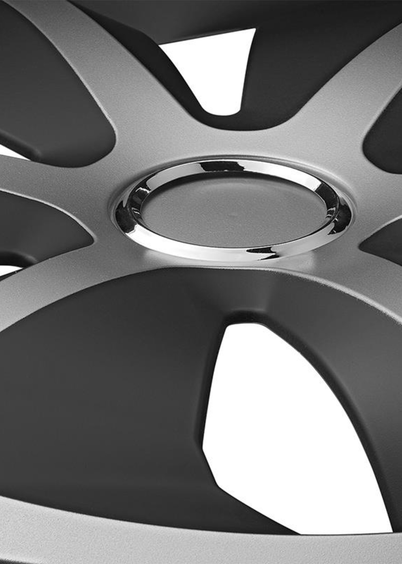 Cantonal Wieldoppenset roco 4 Stuks voor 13 Inch velgen - zilver/zwart