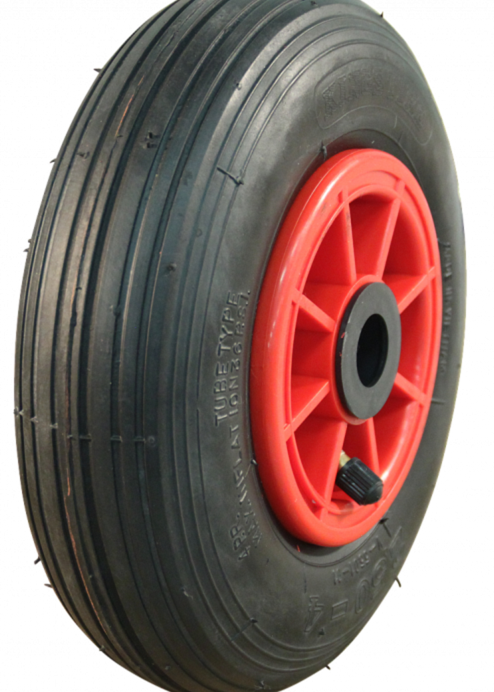 Cantonal 2.50-4 steekwagenwiel - luchtband en kunststof velg - 75 kg maximale belasting - 20 mm asgat/naafdiameter - inclusief rollager