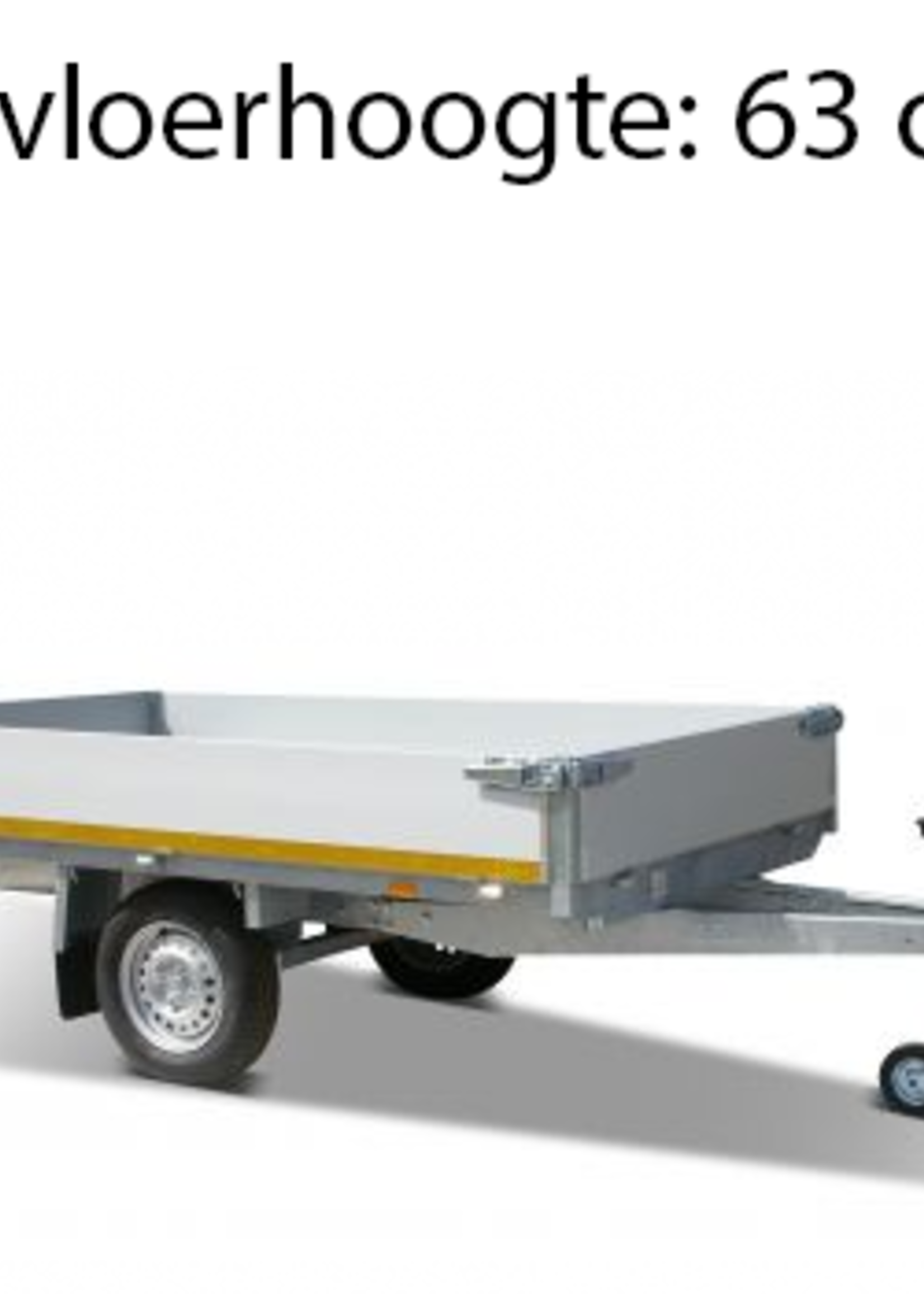 Eduard Geremde Eduard plateauwagen - 310x180 cm - 1350 kg bruto laadvermogen - 63 cm laadvloerhoogte - 30 cm borden