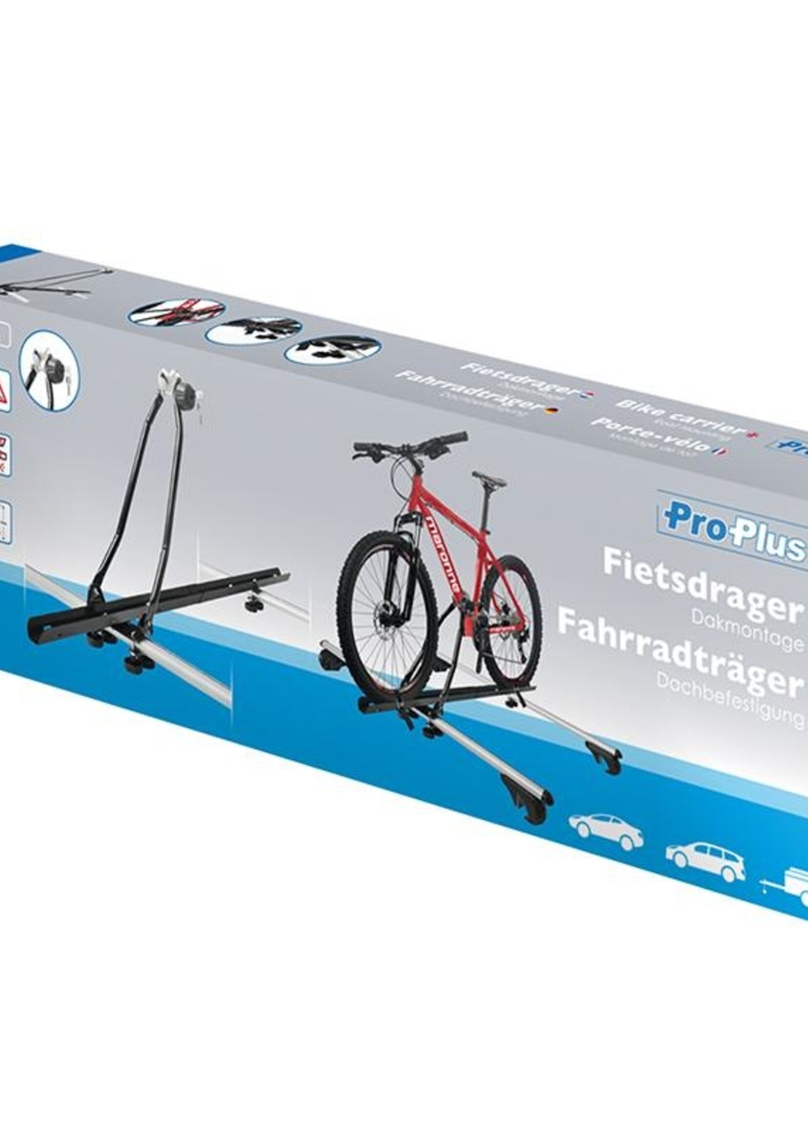 ProPlus ProPlus fietsendrager dakmontage eurobike XL - voor 1 fiets - maximale belasting 20 kg