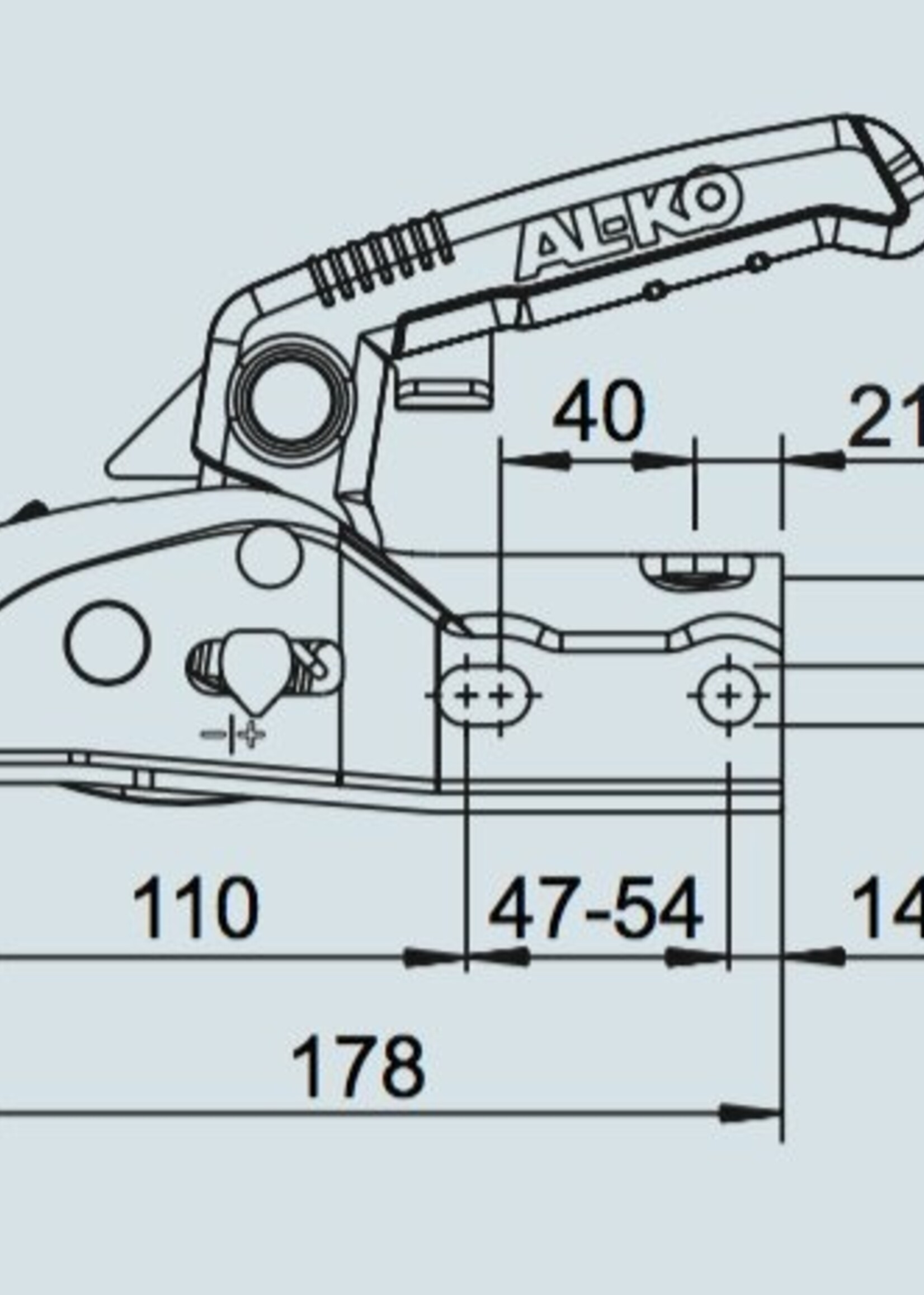 AL-KO AL-KO AK161 - rond 50 mm - 1600 kg - geremde koppeling