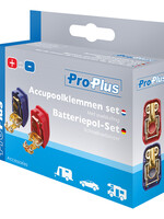 ProPlus Accupoolklemmen set (+) en (-) - snelaansluiting
