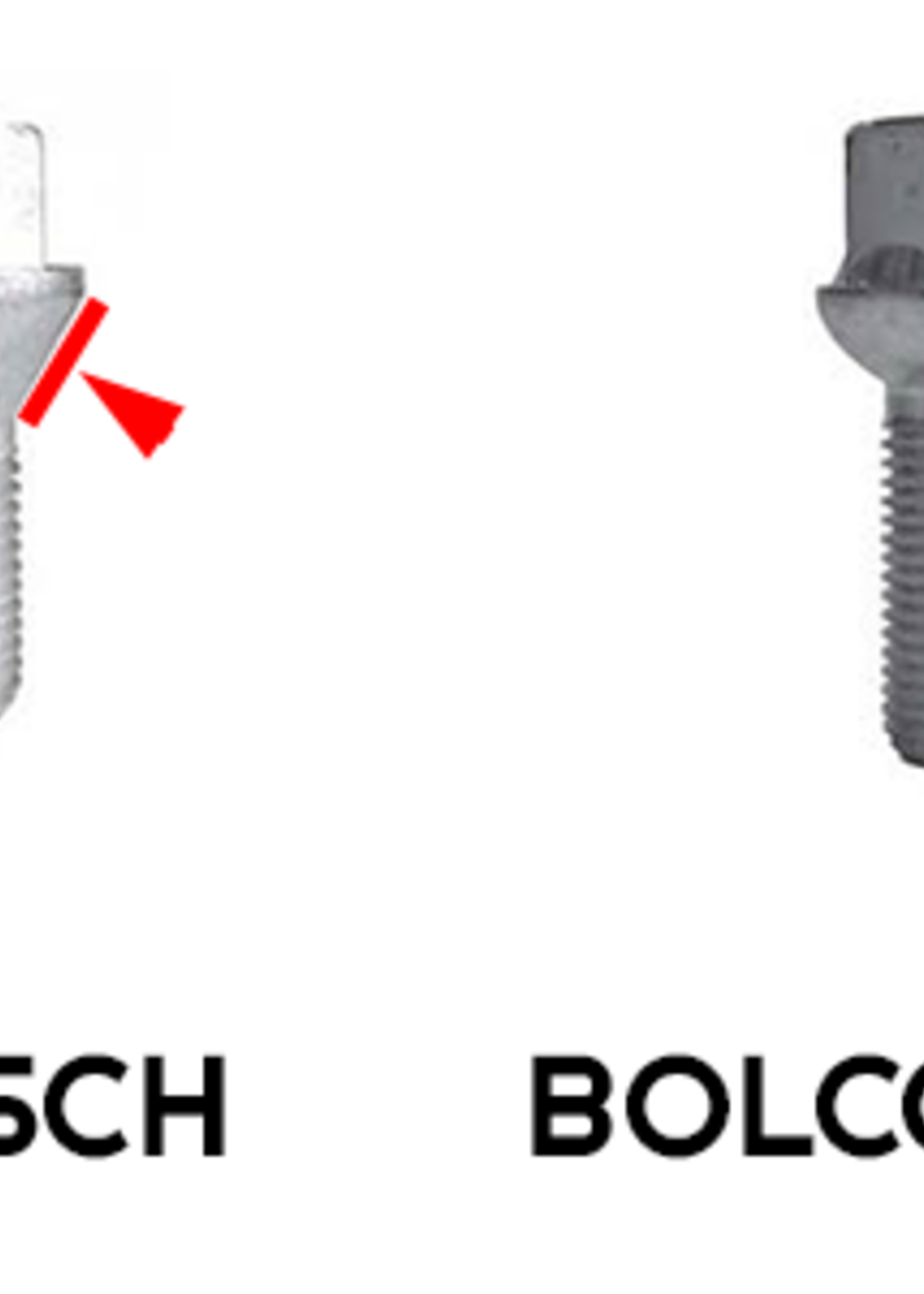 Cantonal Wielbout - bolconisch/sferisch - M12x1.5 -  5 stuks