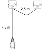 LED verlichtingsset op magneten met 7,5 meter hoofdkabel - ideaal voor bootrailers - technische tekening