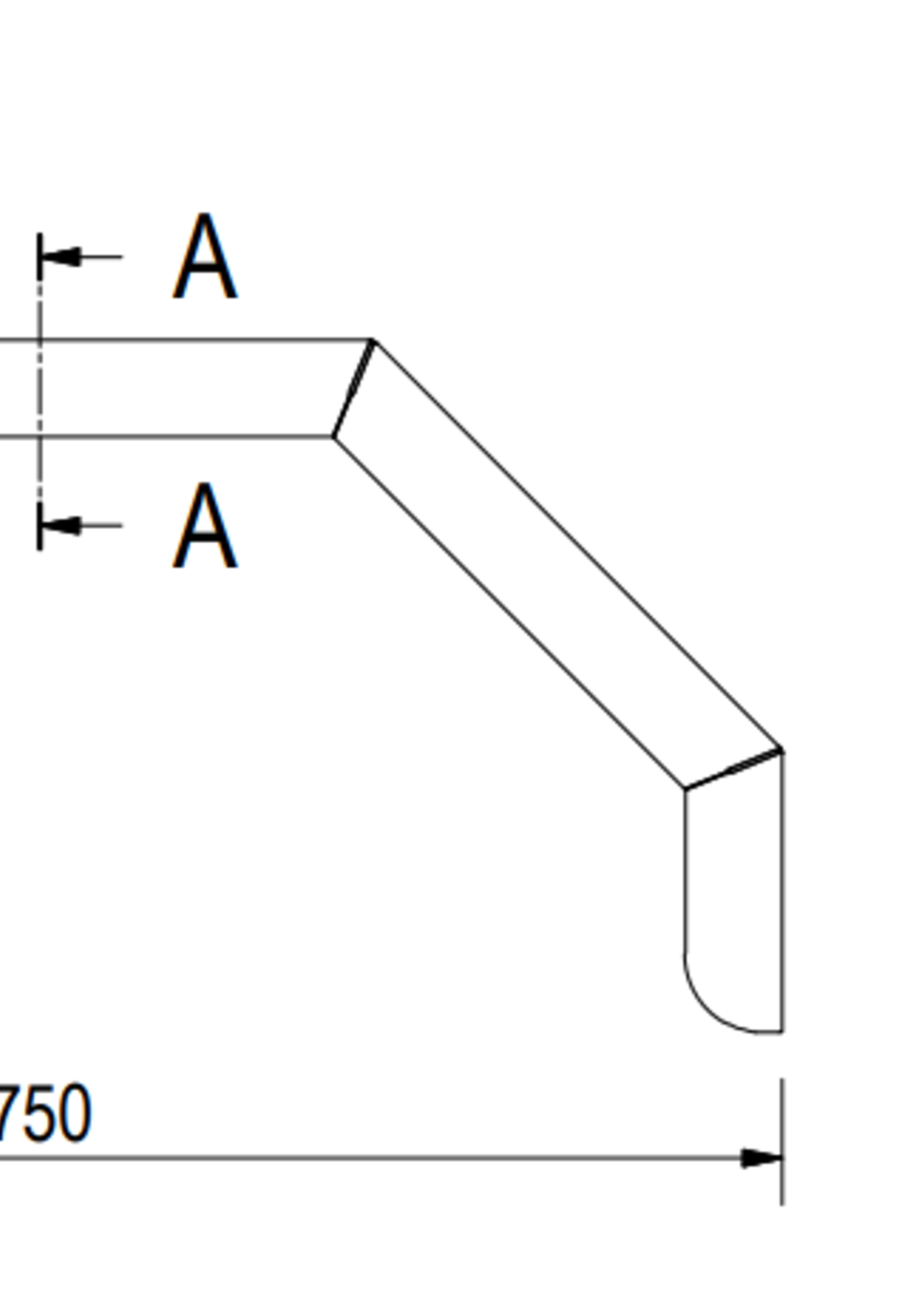 De Haan De Haan HMAQ 2075 - aluminium traanplaat spatbord