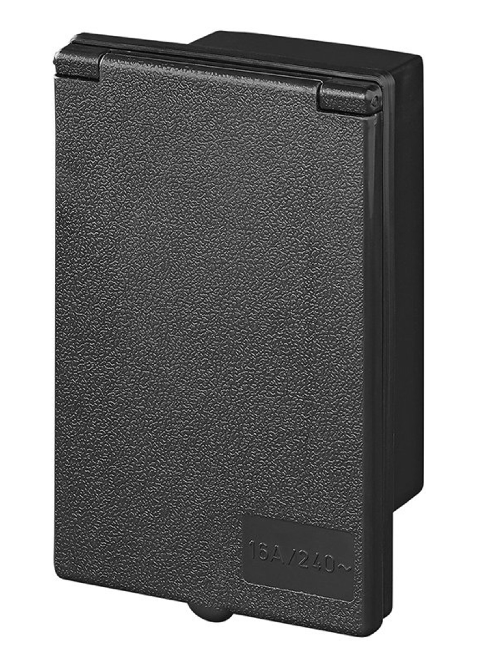 ProPlus CEE inbouwstekker - rechthoekig - 160x100 mm - zwart