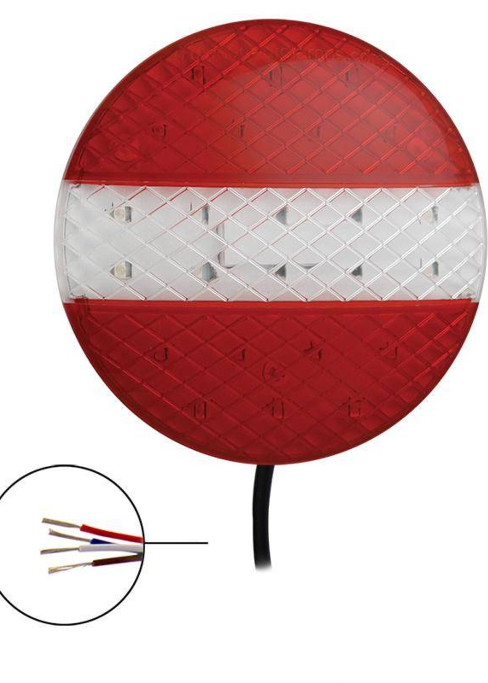 Cantonal Achterlicht LED rond 140x20 mm