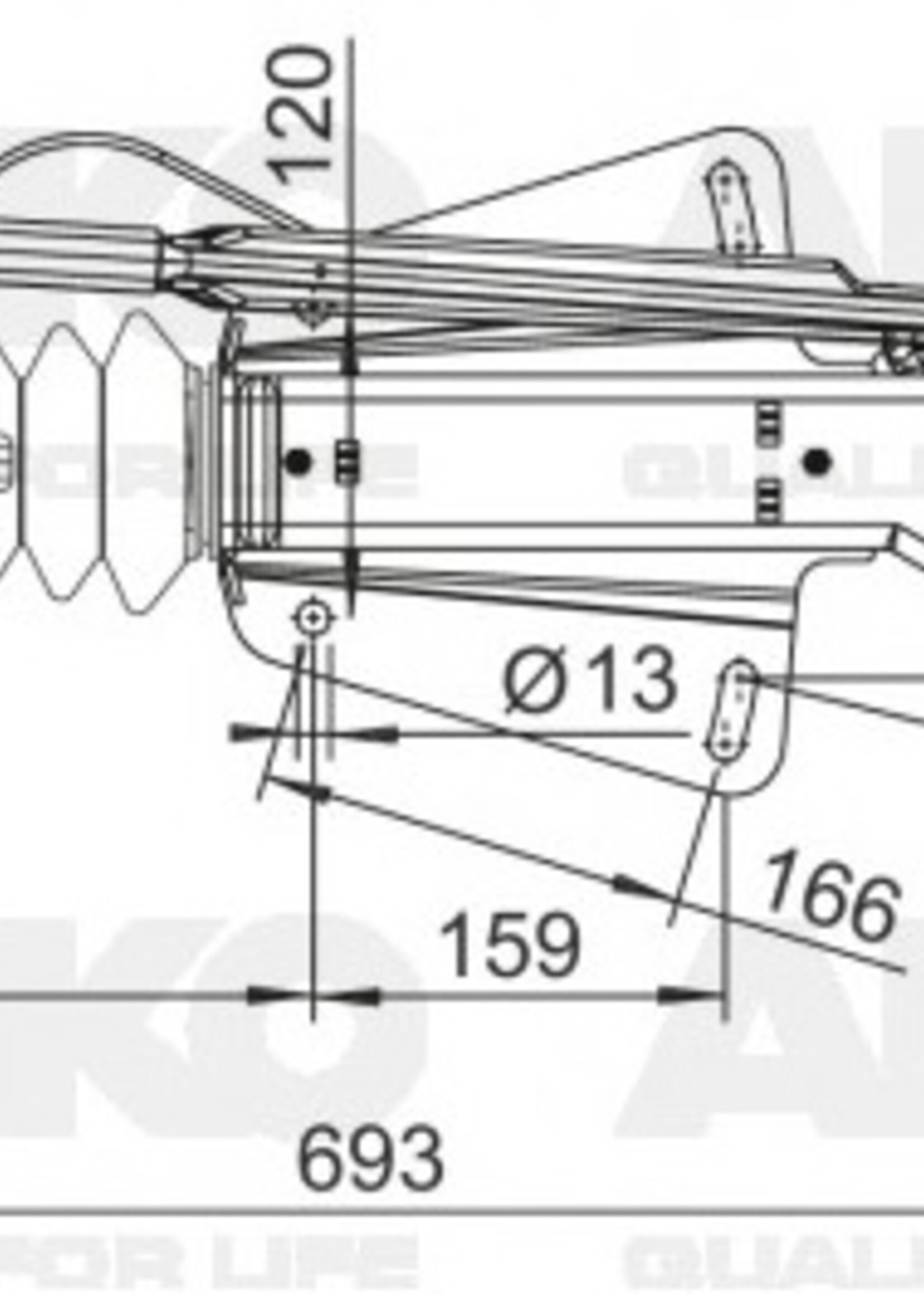 AL-KO AL-KO oplooprem aanhanger 251G – 3000 kg maximaal trekvermogen - V-dissel aansluiting