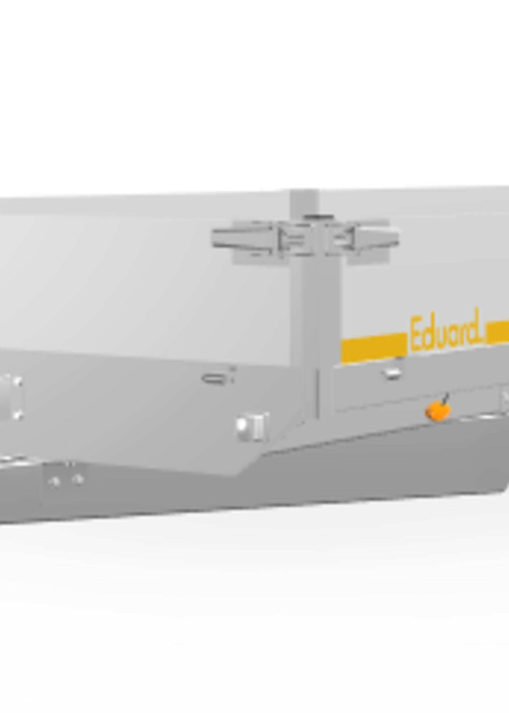 Eduard Geremde Eduard multitransporter - 606x220 cm - 3500 kg bruto laadvermogen - 56 cm laadvloerhoogte - 30 cm borden - inclusief oprijplaten en handlier - tridem asser