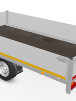 Eduard Geremde Eduard plateauwagen - 330x180 cm - 1350 kg bruto laadvermogen - 63 cm laadvloerhoogte - 40 cm borden - inclusief oprijplaten