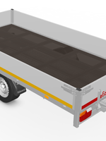 Eduard Geremde Eduard plateauwagen - 310x160 cm - 1500 kg bruto laadvermogen - 63 cm laadvloerhoogte - 30 cm borden - inclusief oprijplaten