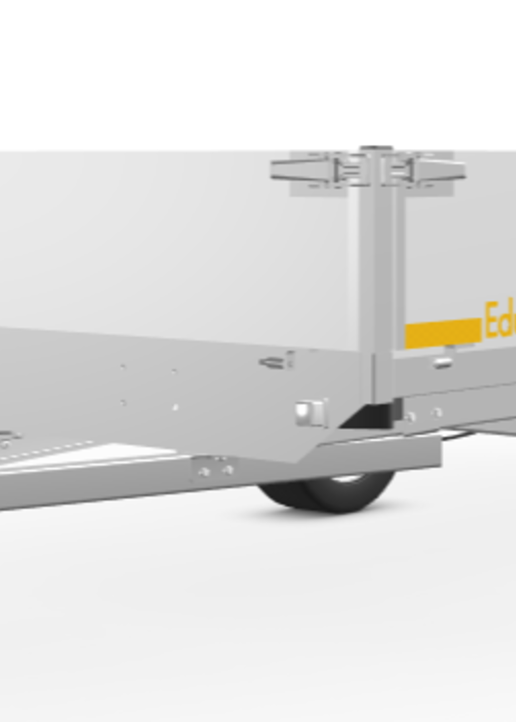 Eduard Geremde Eduard plateauwagen - 310x160 cm - 750 kg bruto laadvermogen  - 63 cm laadvloerhoogte  - 40 cm borden