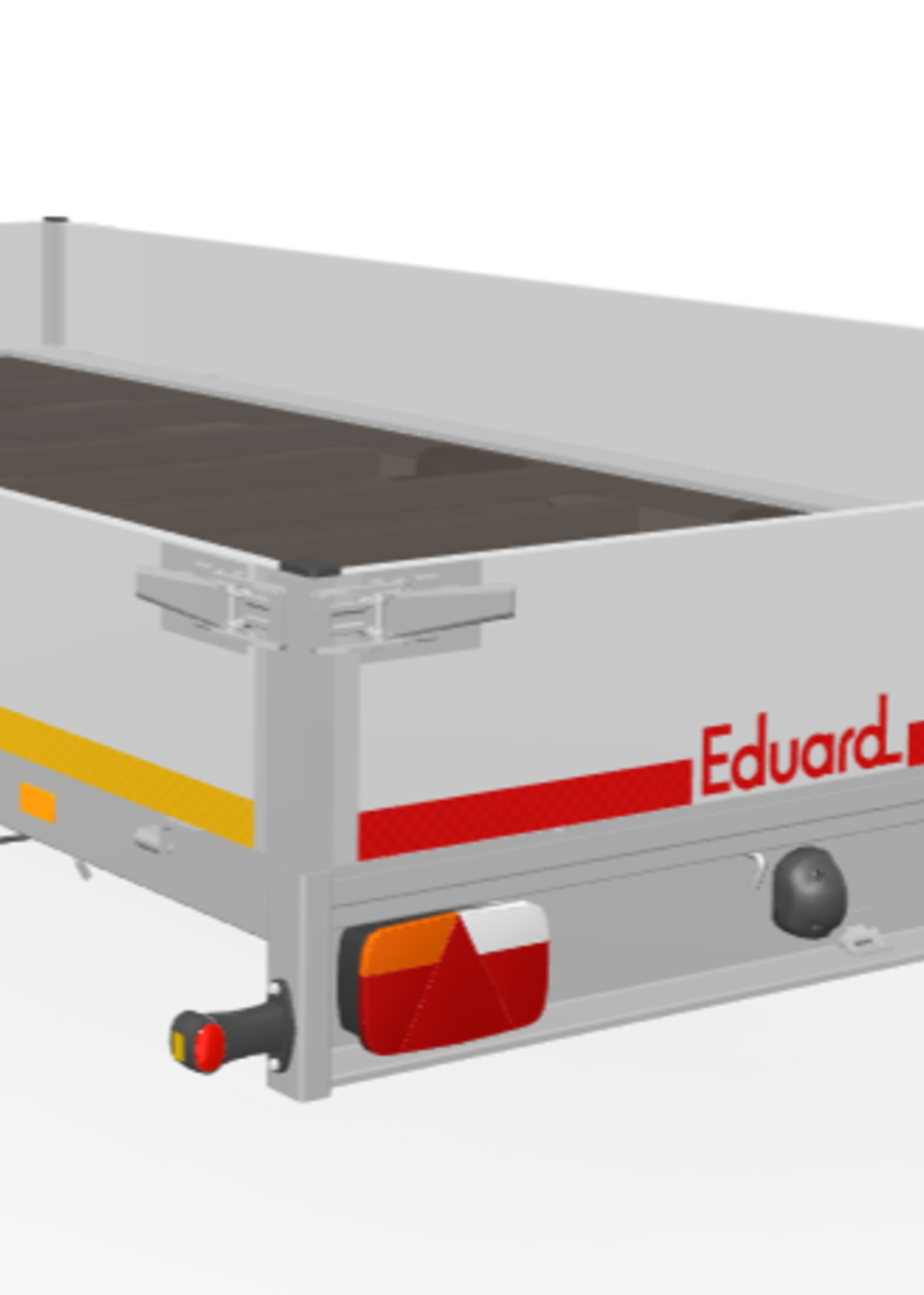Eduard Geremde Eduard plateauwagen 406x220 cm - 3000 kg bruto laadvermogen -  56 cm laadvloerhoogte - 30 cm borden