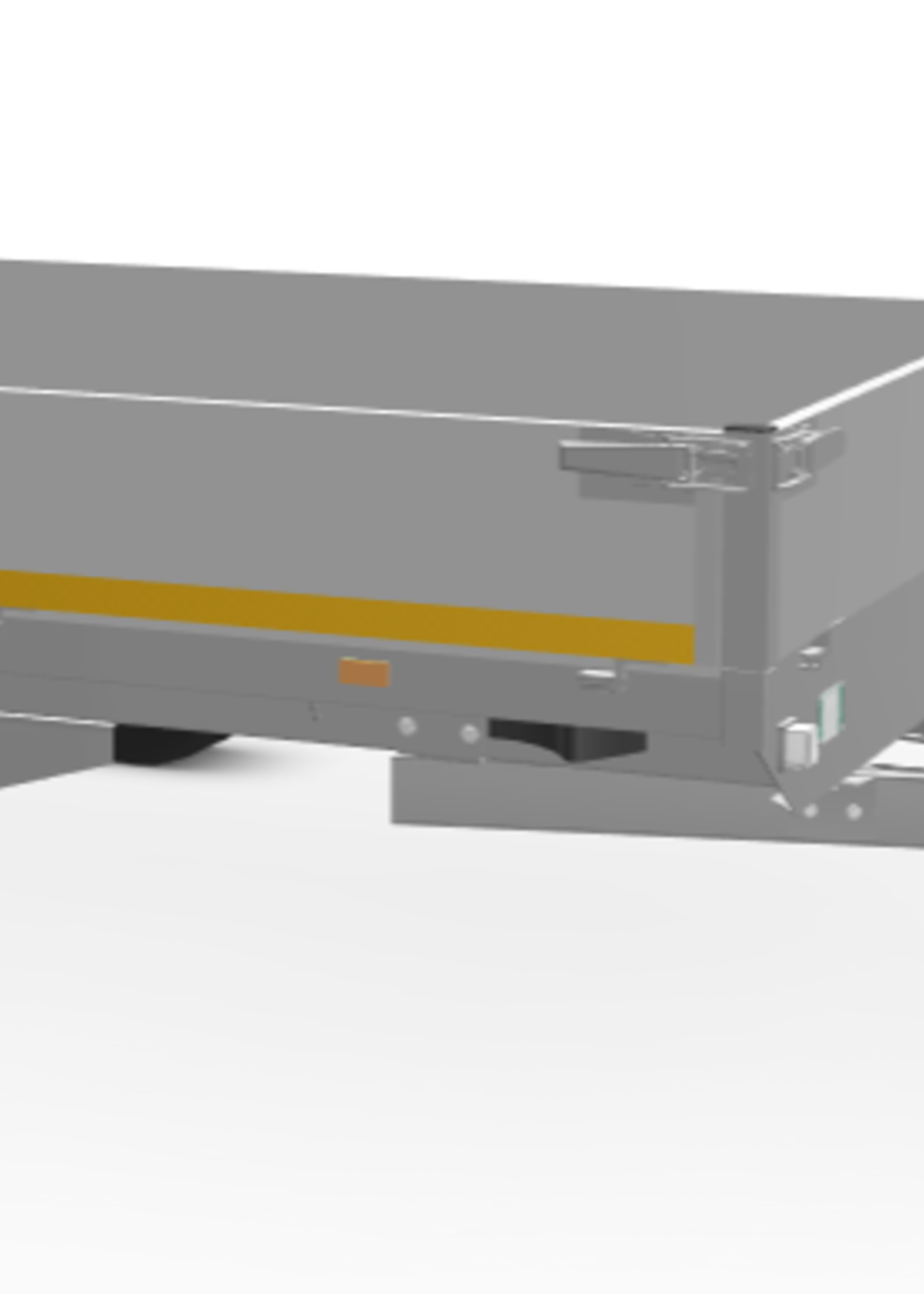 Eduard Geremde Eduard plateauwagen 310x160 cm - 1500 kg bruto laadvermogen - 56 cm laadvloerhoogte - 30  cm  borden