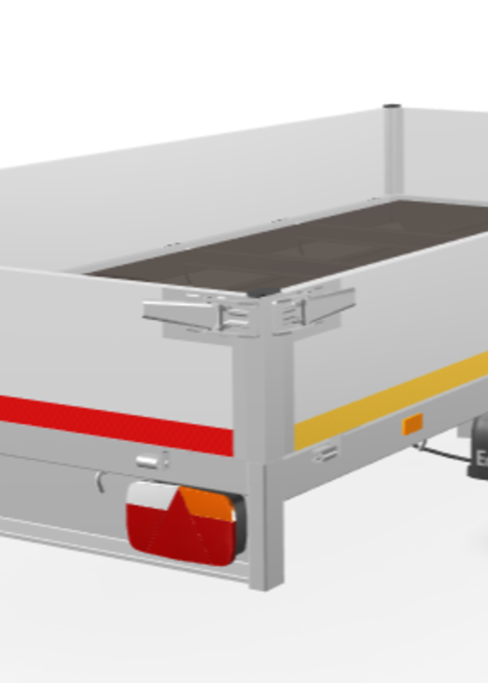 Eduard Geremde Eduard plateauwagen 310x160 cm - 1500 kg bruto laadvermogen - 56 cm laadvloerhoogte - 30  cm  borden